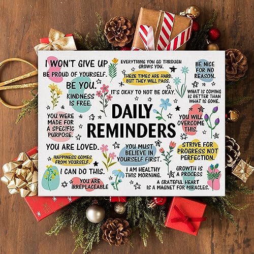 Inspirational-Daily-Reminders-Poster-Canvas-Wall-Art-for-Office-Home-Decor-Positive-Affirmation-Canvas-Print-Wall-Art-Painting-Framed-Encouragement-Gifts-Easel-Hanging-Hook-12x15-Inch