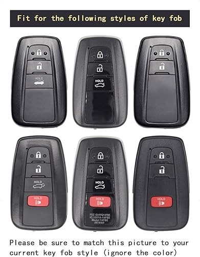 Miniatura 4 de TANGSEN Funda inteligente para llavero compatible con Toyota Avalon Camry Corolla Hatchback C-HR Prius Prime RAV4 2 3 4 botones sin llave control