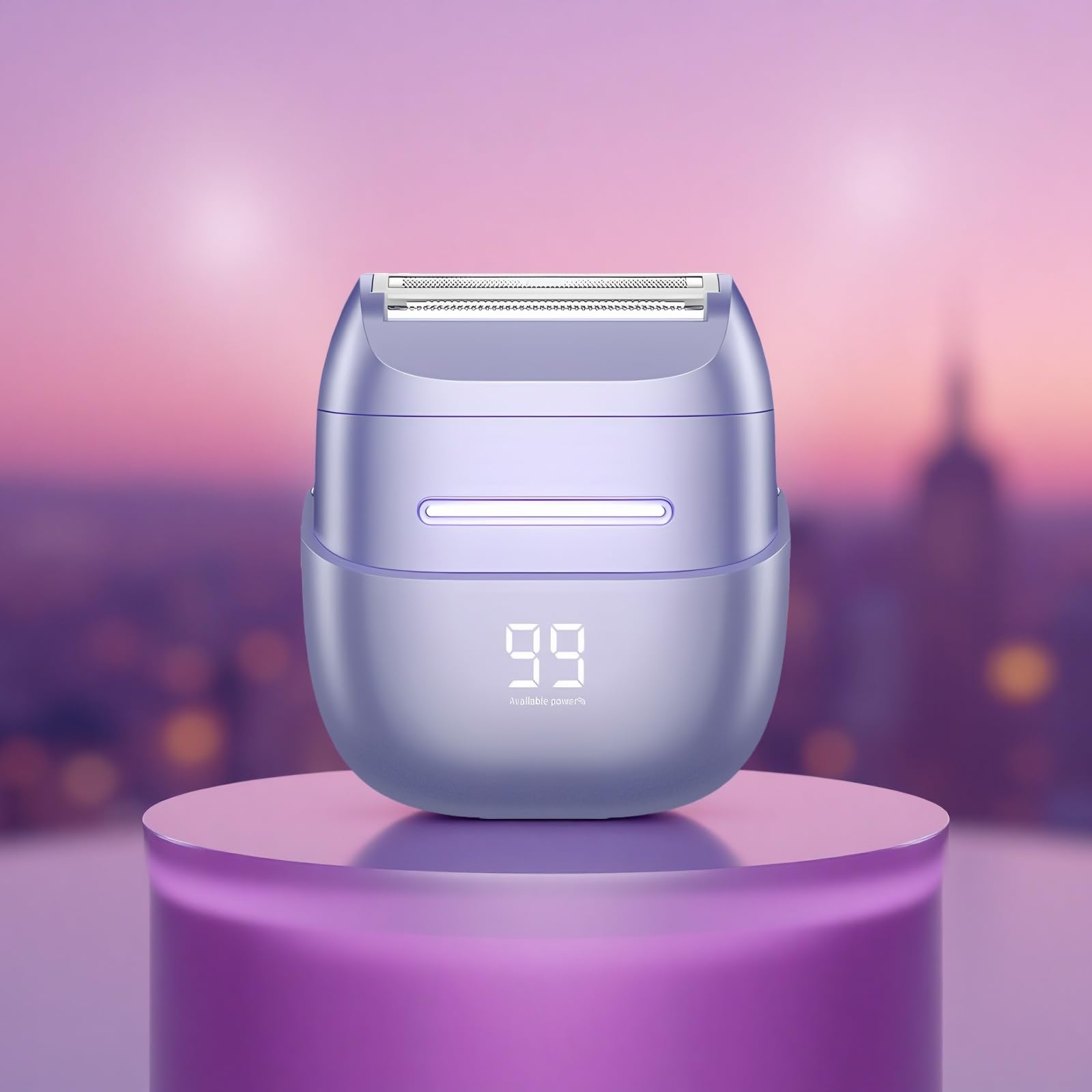 Elektrorasierer für Damen für Beine, kabelloser Rasierer mit hautfreundlicher Folie, Bikini-Trimmer für Frauen, mit LED-Display, Type-C-Laden, sanfte Rasur für unterwegs