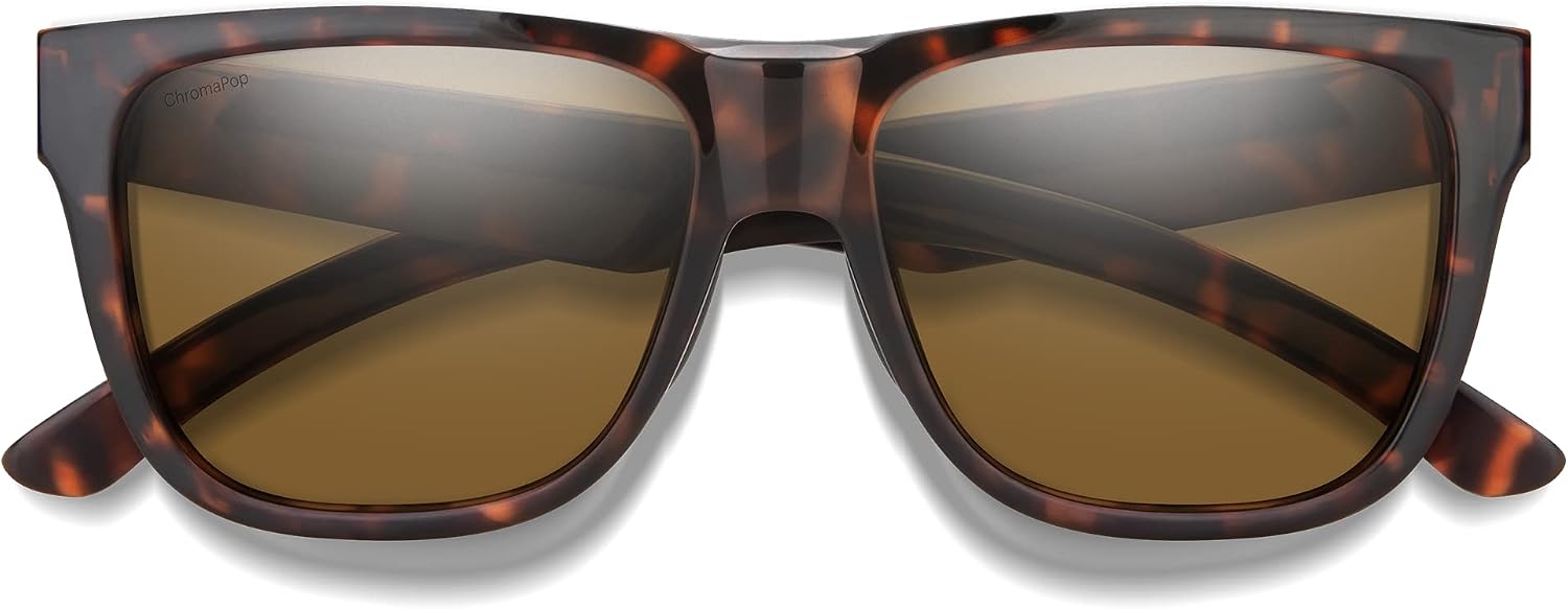 SMITH Optics Lowdown 2 Sunglasses – Performance Sports Active Sunglasses For Running or Everyday Wear – For Men & Women – Tortoise + Brown ChromaPop Glass Polarized Lenses