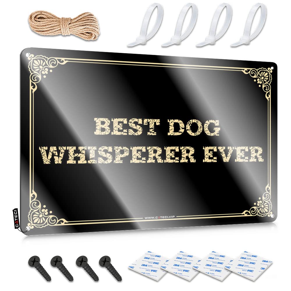 Tin Wall Decor Holiday Ready To Hang - Best Dog Whisperer Ever Essentials For Patio(30X40CM)