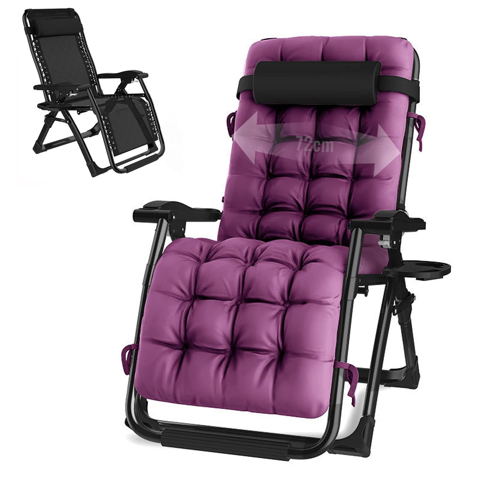 Bain de soleil pliable pour terrasse et jardin fauteuil ergonomique grand confort
