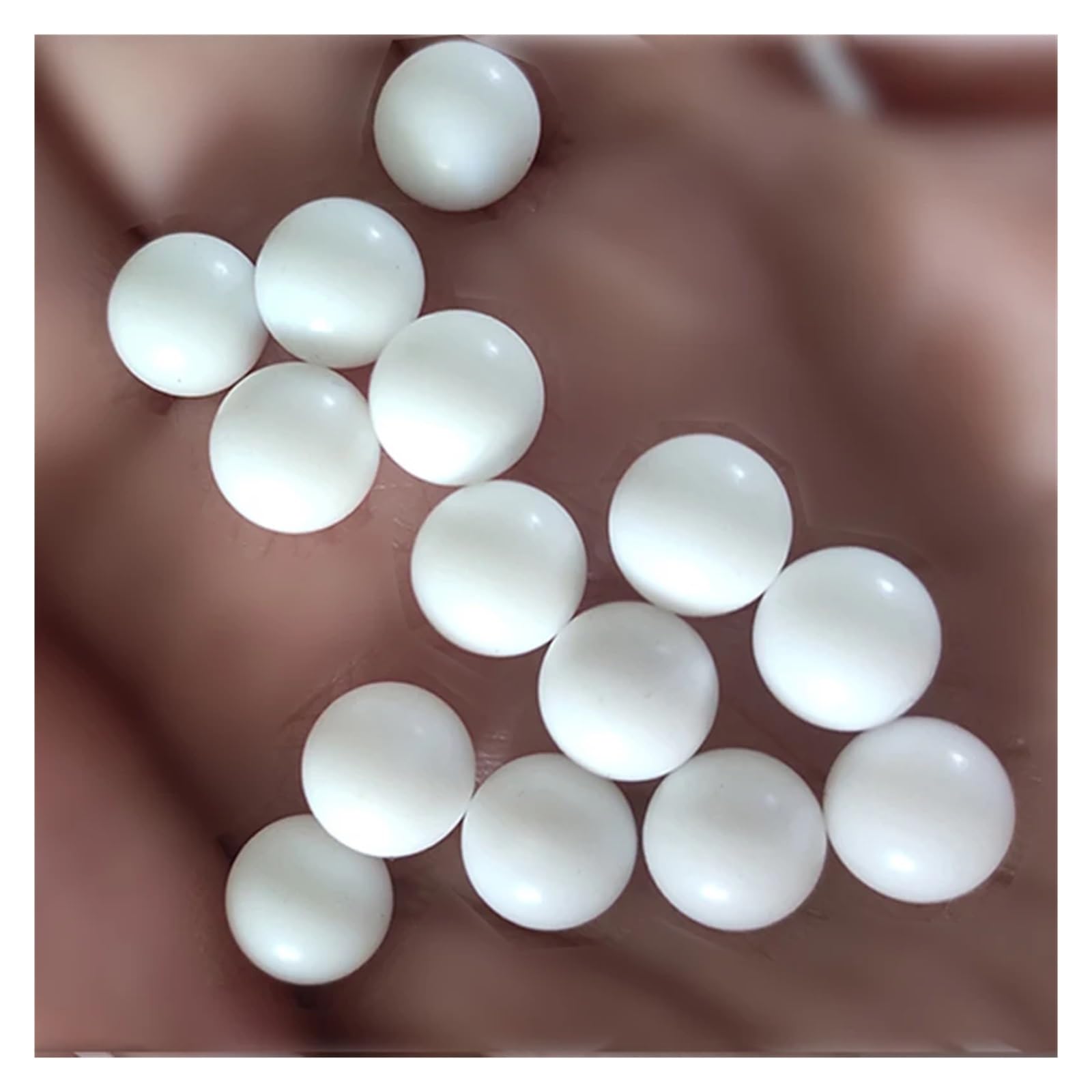 ZHGUIMING Palline di plastica PTFE Perle di plastica solida PTFE 2/4/8/10/18/25mm resistenti ad alte e basse temperature(5Pcs,12mm)