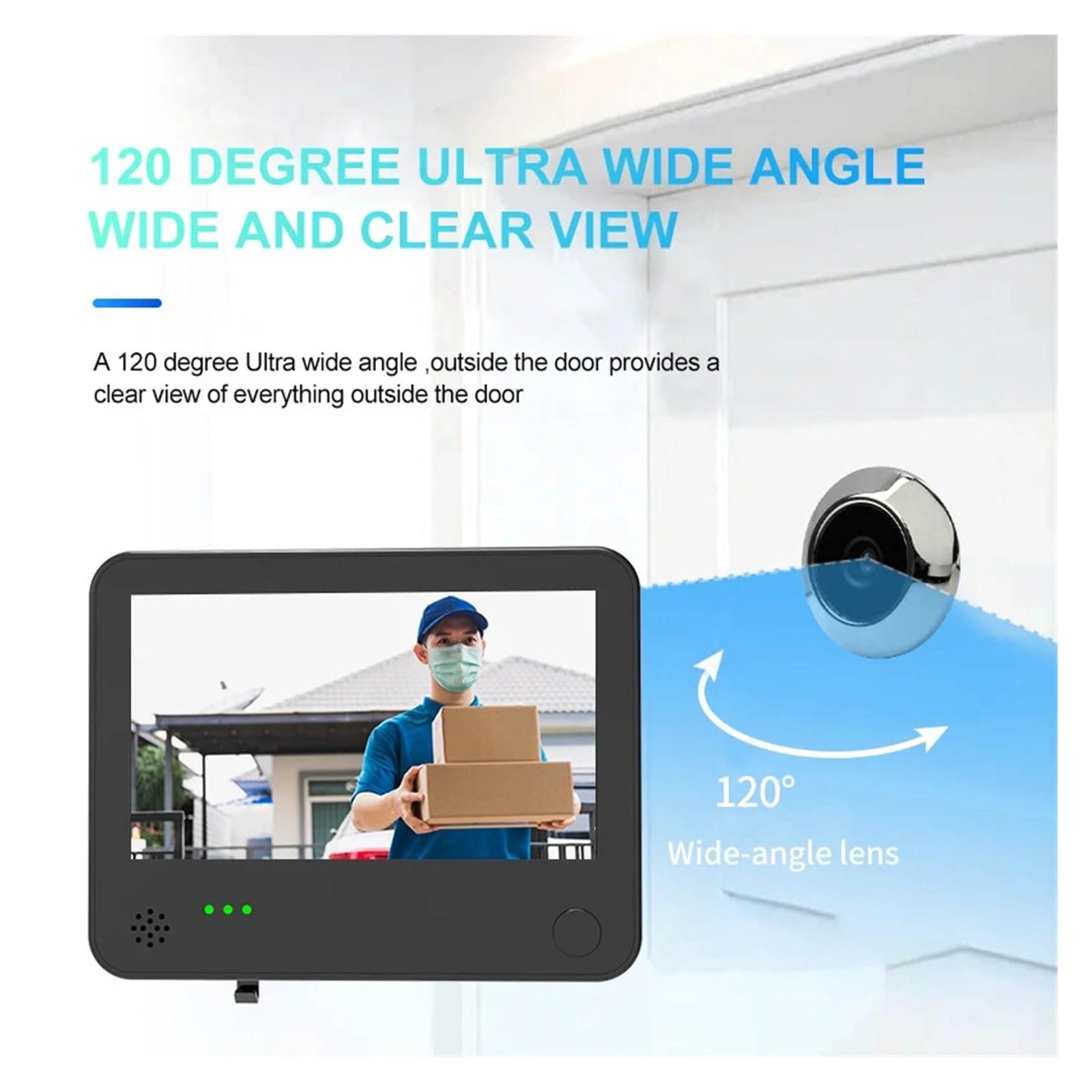 Tuya – caméra de sécurité Intelligente œil de Chat, for Porte,(Door Camera with 16G)