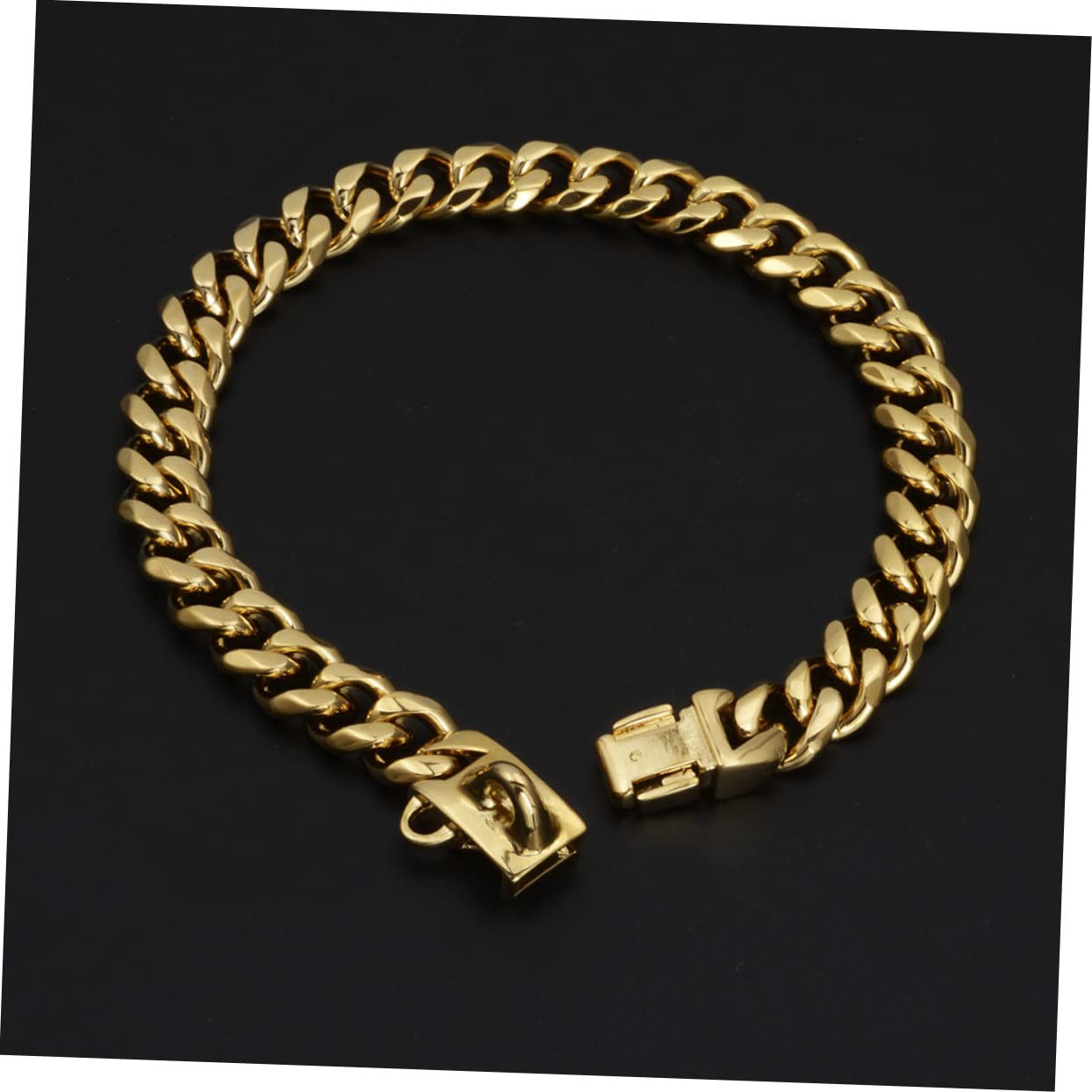 Collar Fácil de Limpiar y Reutilizable de Perros para Acero Inoxidable Dorado Accesorio Resistente para Adiestramiento y Uso Diario