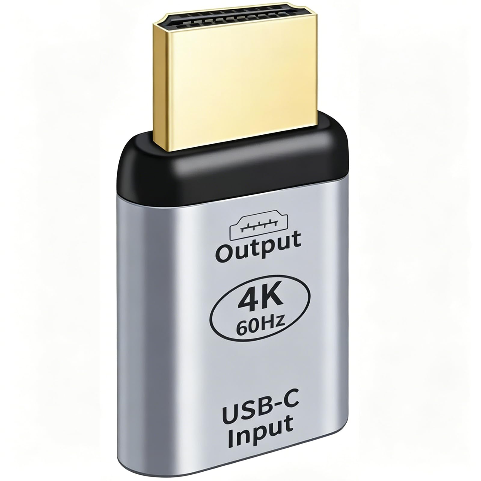 Przejściówka z USB C na HDMI, 4K 60Hz, typ C żeński na HDMI męski, kompatybilna z MacBook, iPad Pro, Samsung Galaxy, Steam Deck, laptop, smartfon, monitor, TV, projektor