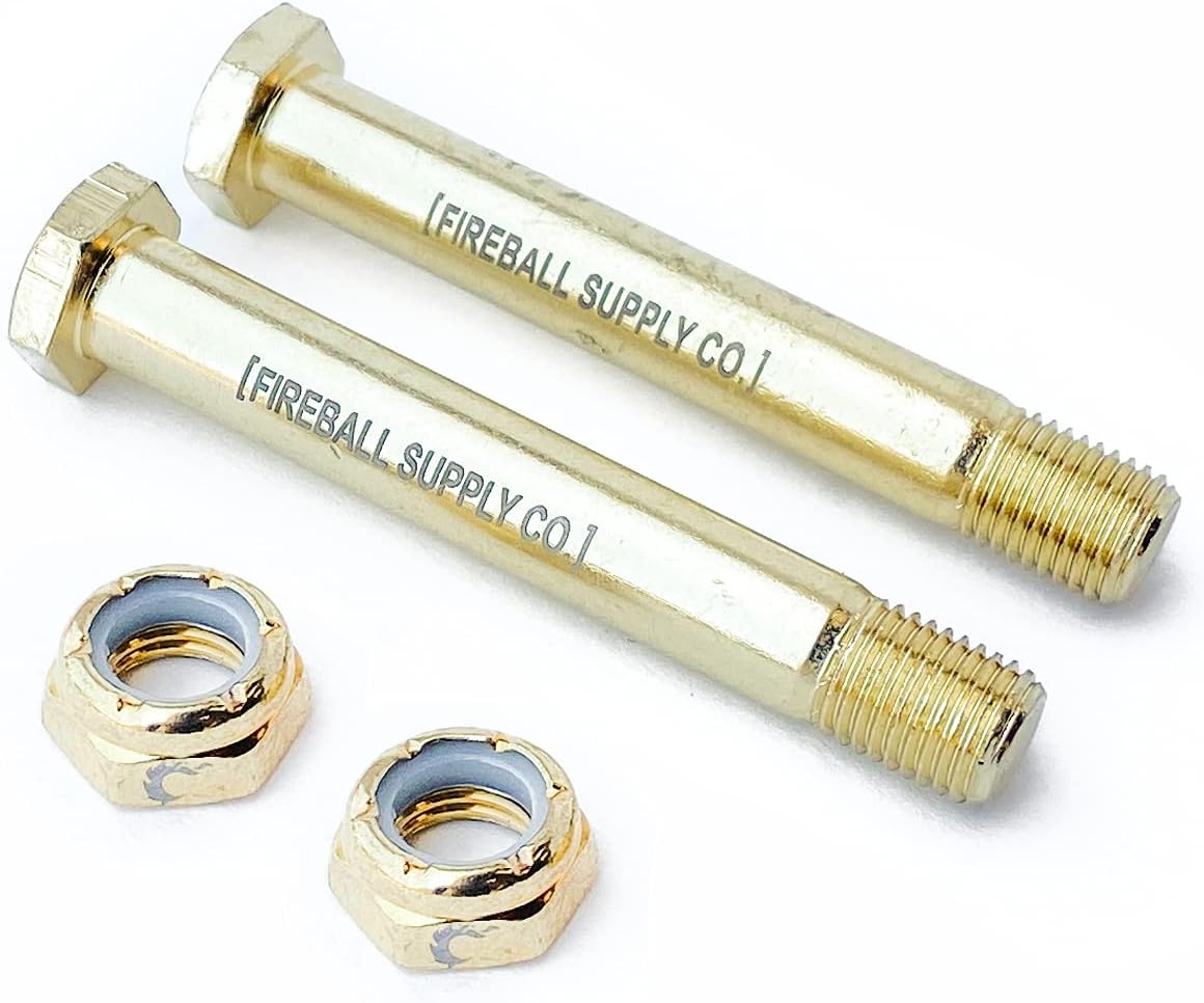 Dragon Skateboard Kingpin (2 Pack) - Upgraded Aircraft Grade Kingpin Bolt & Nut Skateboard Hardware Set for Skateboard & Longboard Trucks
