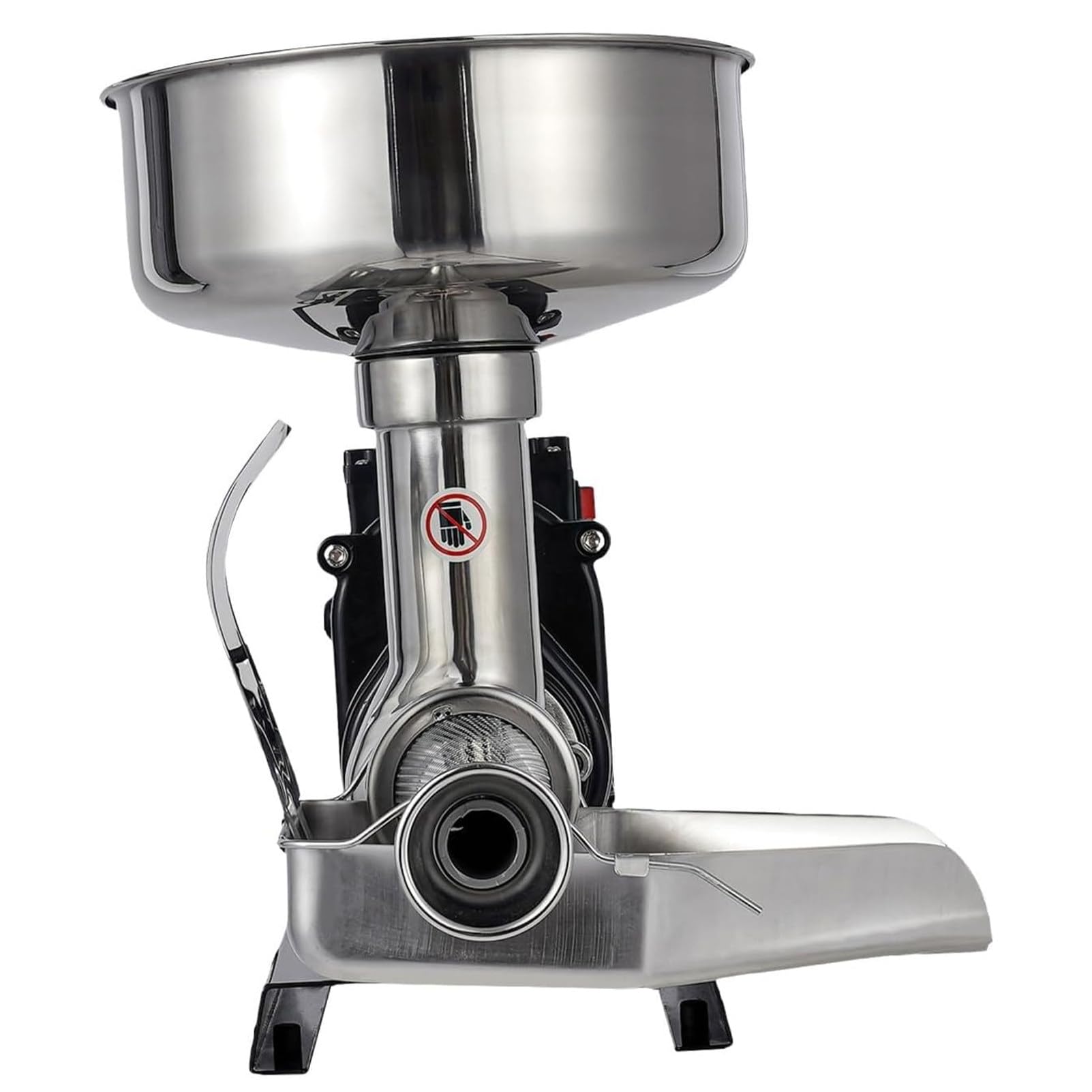 Pressa Elettrica per Pomodori, Pressa E Colino Professionale in Acciaio Inox, Colino per Alimenti E Macchina per Salse, per La Conservazione di Puree di Pomodoro, Salse E Altro Ancora Black