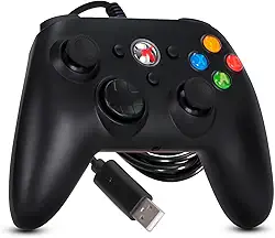 Controle Xbox 360 USB com Fio Joystick Video Game Analógico Vibratório Pc Computador Notebook Mac