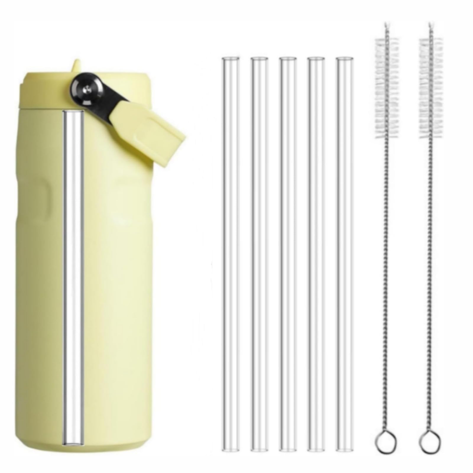 Replacement Straws Compatible with Stanley lceFlow Flip 2.0 Water Bottle 24oz Stainless Steel Tumbler (Fit IceFlow 2.0 Flip Straw 24oz)