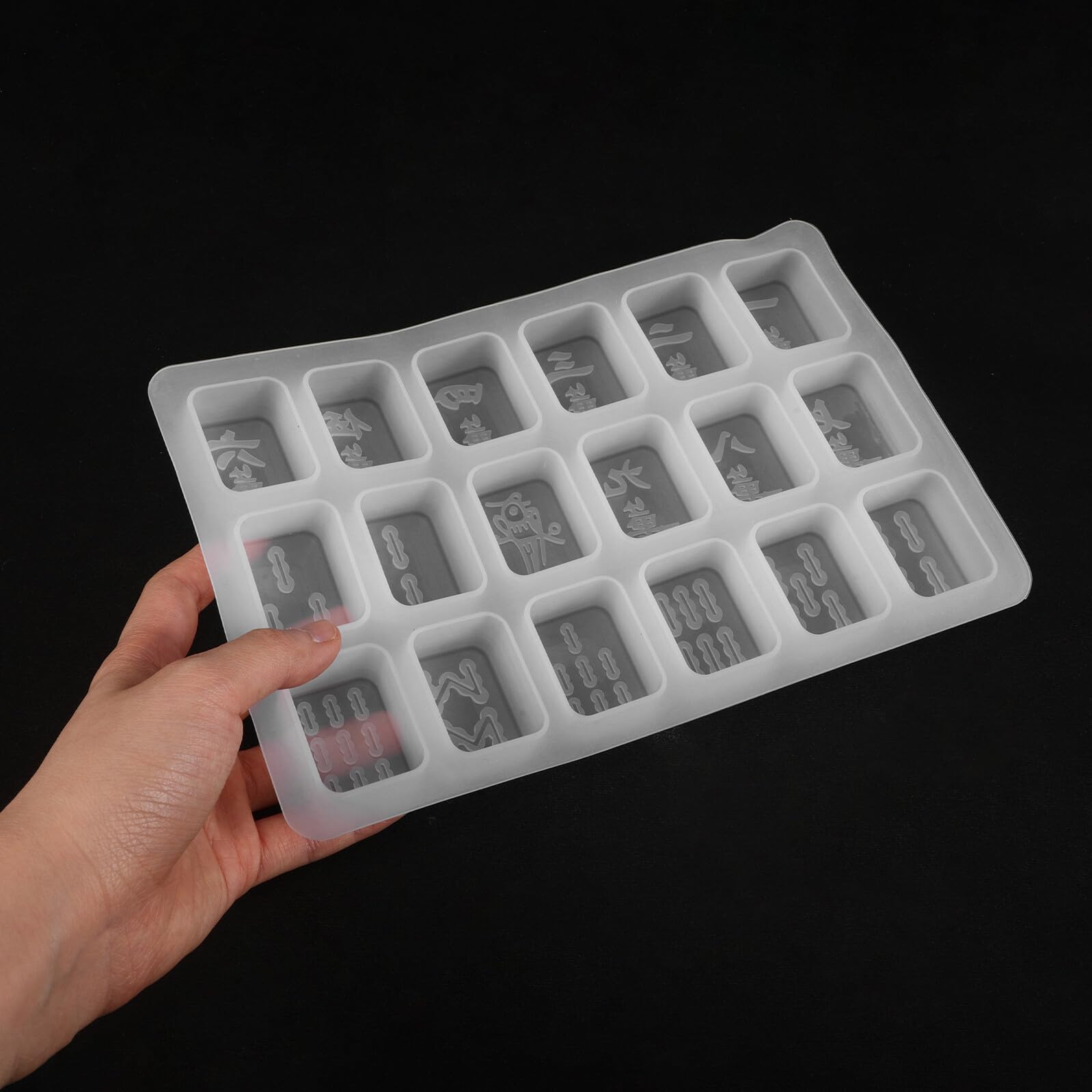 OSALADI 4 Pezzi Stampo in Silicone Rettangolare per Resina, Riutilizzabile e Personalizzabile, per Creazioni Fai da Te e Artigianato Creativo