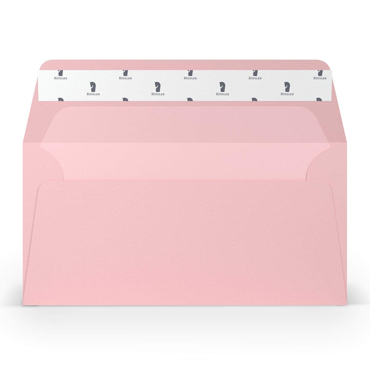 PAPERADO 250 kopert DIN długiej/DL samoprzylepne - flamingi prążkowane - 100 g/m² koperta bez okienka 22 x 11 cm - koperty z klejem, szeroka klapa