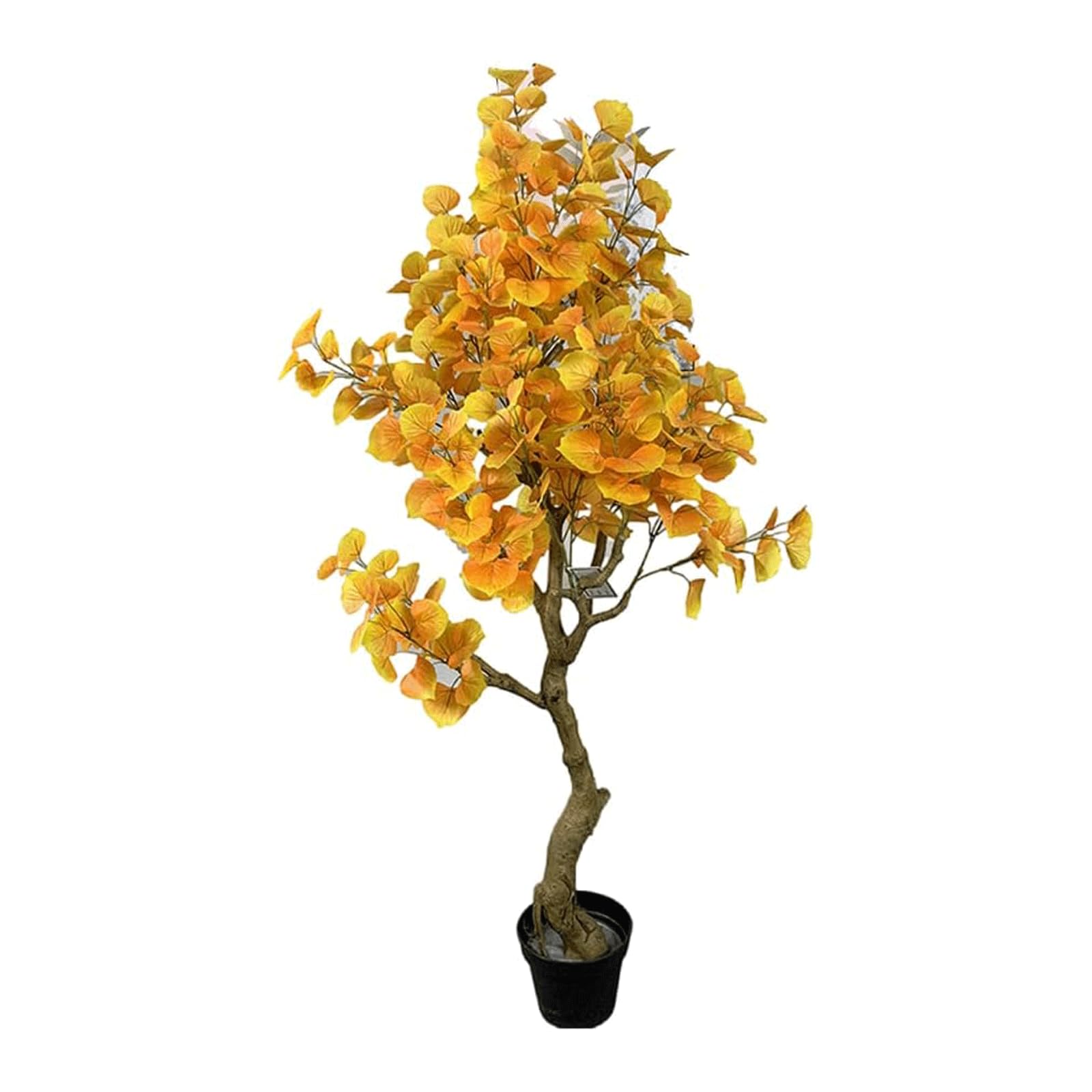 HCZKIUJY Potted Artificial Trees 4.5 Feet Fake Tree Artificial Plant Populus Euphratica Tree Faux Plant Floor-standing Decor Plant