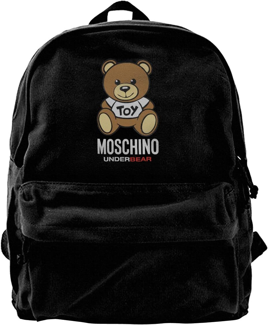 Moschino UnderBEAR Travel Backpack Fashion Bookbag Canvas Backpack School Laptop Bag For Women & Men