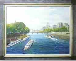 竹内敏彦 絵画 油絵 肉筆油絵 風景画 セーヌの流れ F30 Amazon.co.jp: 竹内敏彦 絵画 油絵 肉筆油絵 風景画 セーヌの