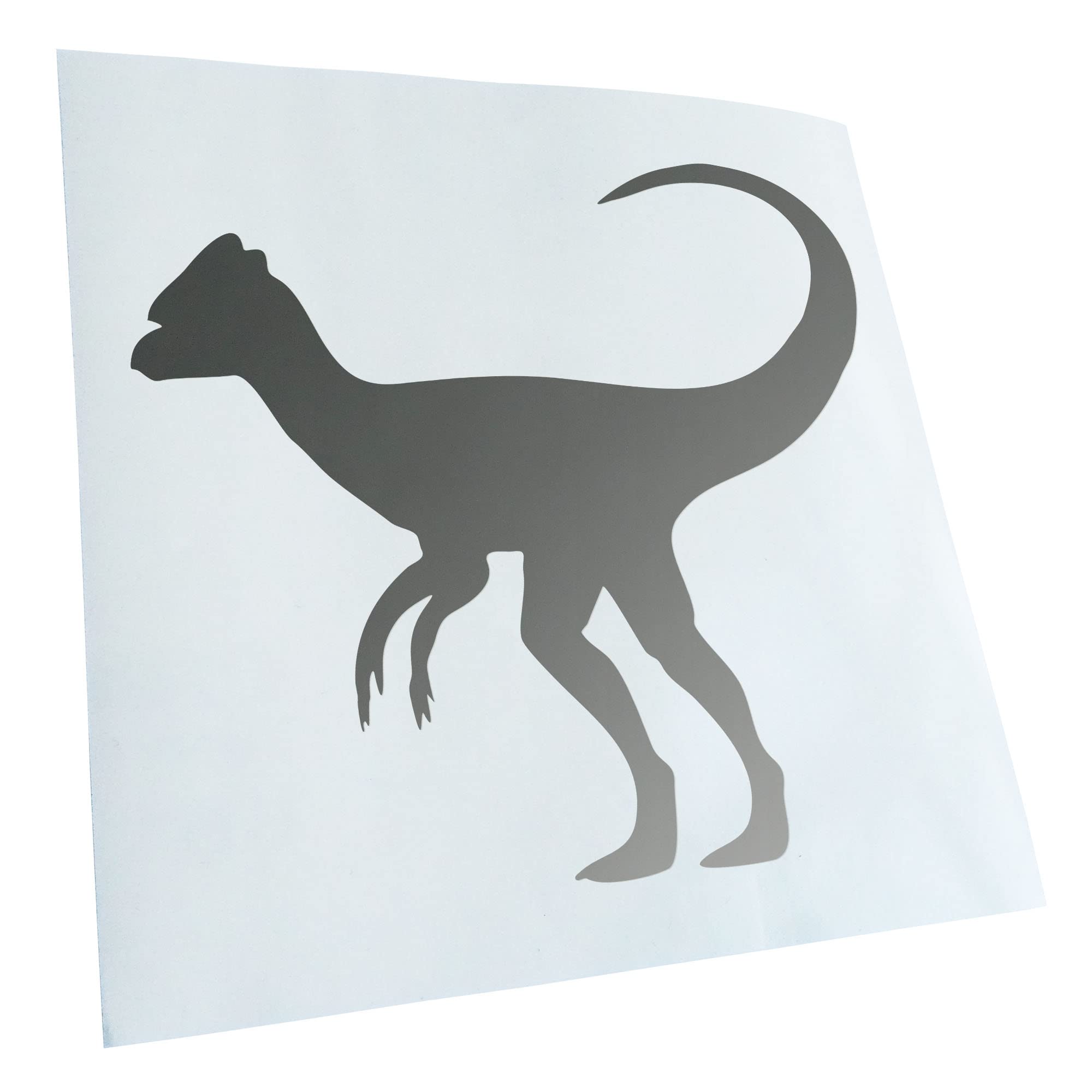 Kiwistar - Car Sticker - Silver - 30 x 27 cm Dinosaur Herbivore Sticker for Car, Laptop, Bicycle, Truck, Motorcycle, Multicoloured JDM Decal Racing