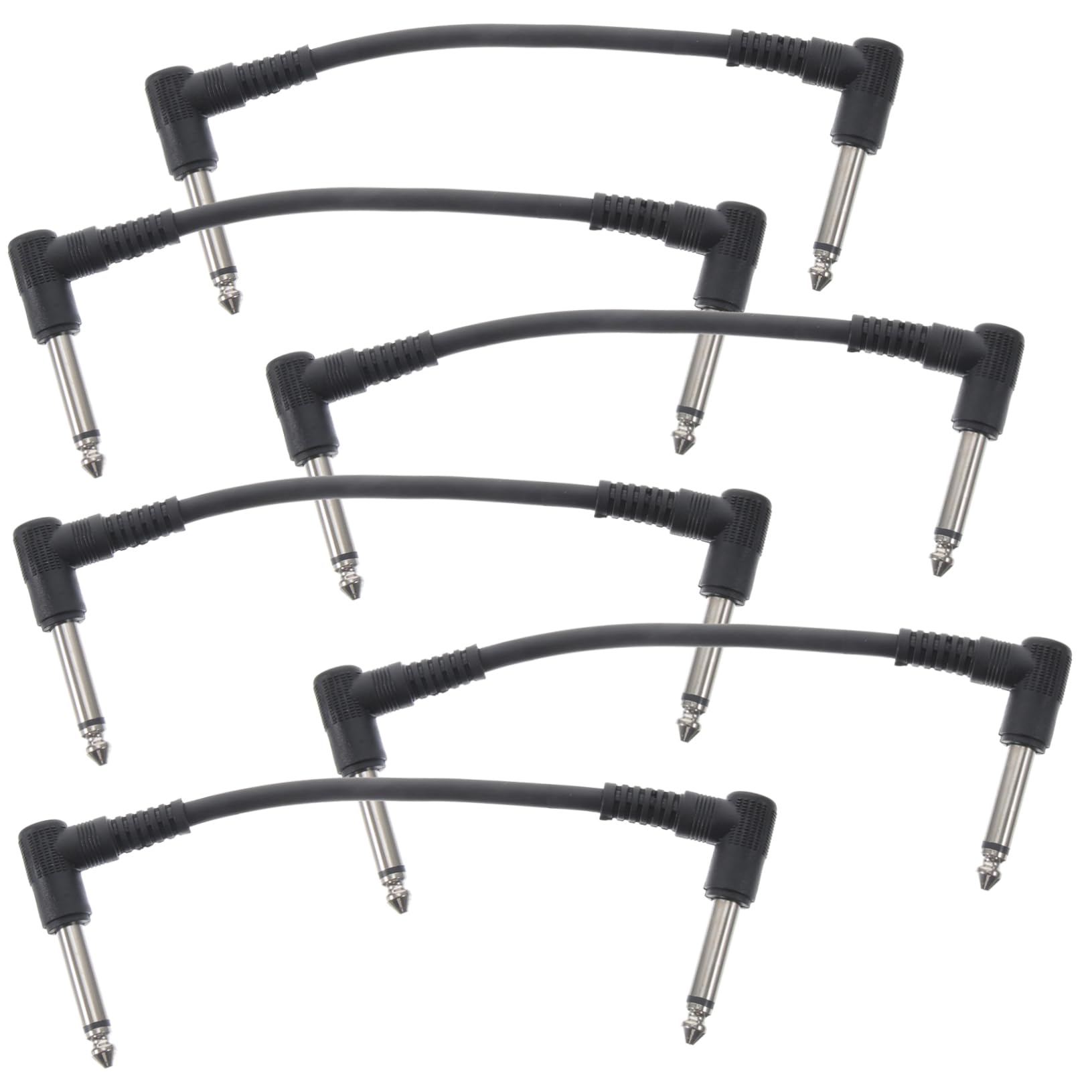 NULYLU Professional Guitar Patch Cables 6.35mm Guitar Effect Cable High Density PVC Braided Musical Instruments Connection