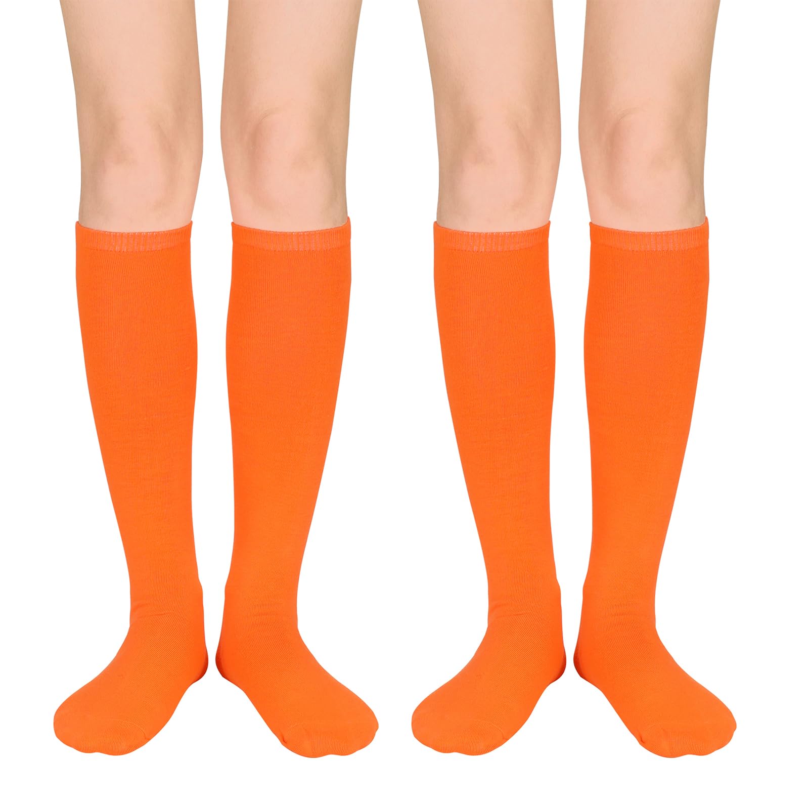 American Trends Calcetines hasta la rodilla para mujer, calcetines de tubo a rayas, calcetines deportivos de fútbol para jóvenes