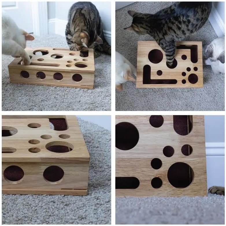 Cat Scratch Puzzle Enrichment Box: Nail File Stress Free Alternative to Clippers and Grinders