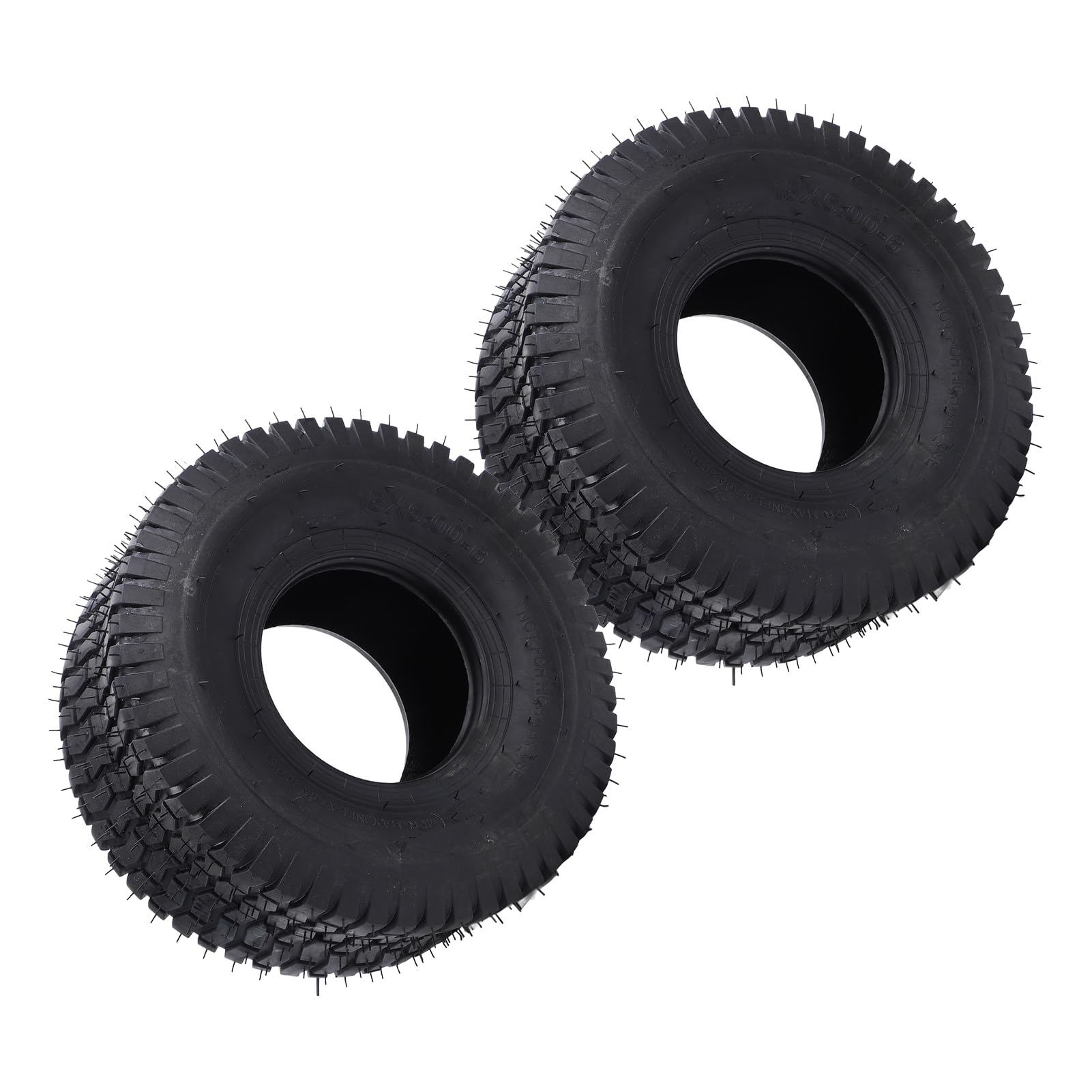 Ciężkie 15x6,00 6 Opony Ciągnikowe 4 PLY BUBELESS 570 LBS Obciążenie Obciążenia Opony Kosiarki Ogrodowej do Jazdy Kosiarki i Ciągniki Ogrodowe Czarne 2 Paczki