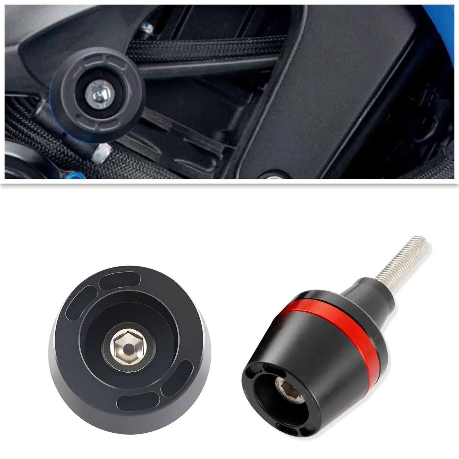 Deslizadores De Chasis para Motocicleta, Protectores Anticaídas para S1000RR 2009-2011 2015-2023, Accesorios Marco Protección contra Caídas(Negro)