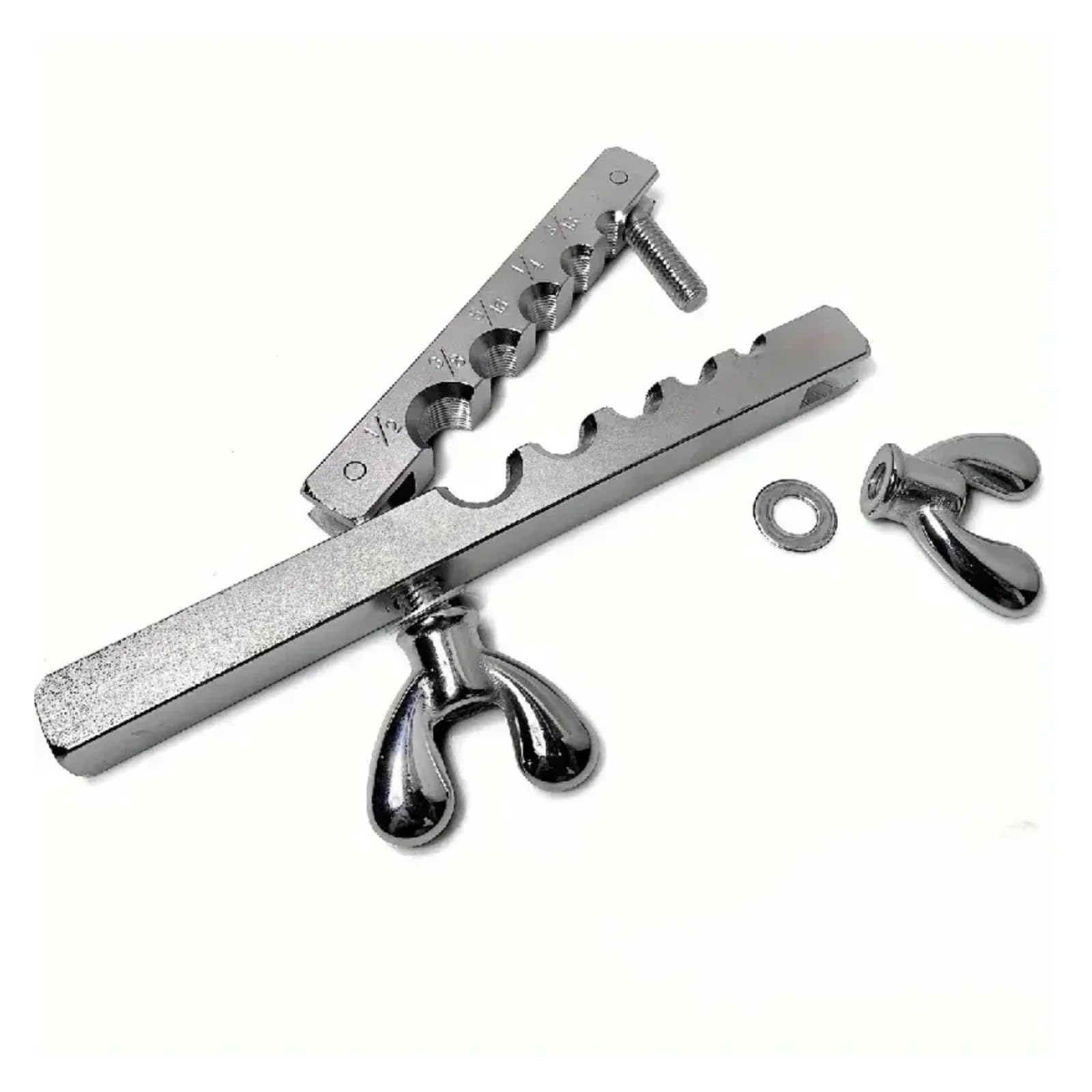 Kit de herramientas for abocardar tubos de cobre con expansor de 45 grados y adaptadores for escariar tubos. Para cobre, aluminio y otros metales blandos(Metric)