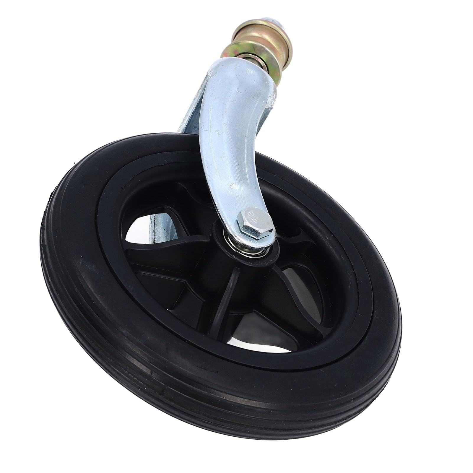 6.5 Inch Universal Caster Replacement Part Black Shock Absorption Rack Alloy Steel Wear Wheelchair Front Wheel for Vehicles