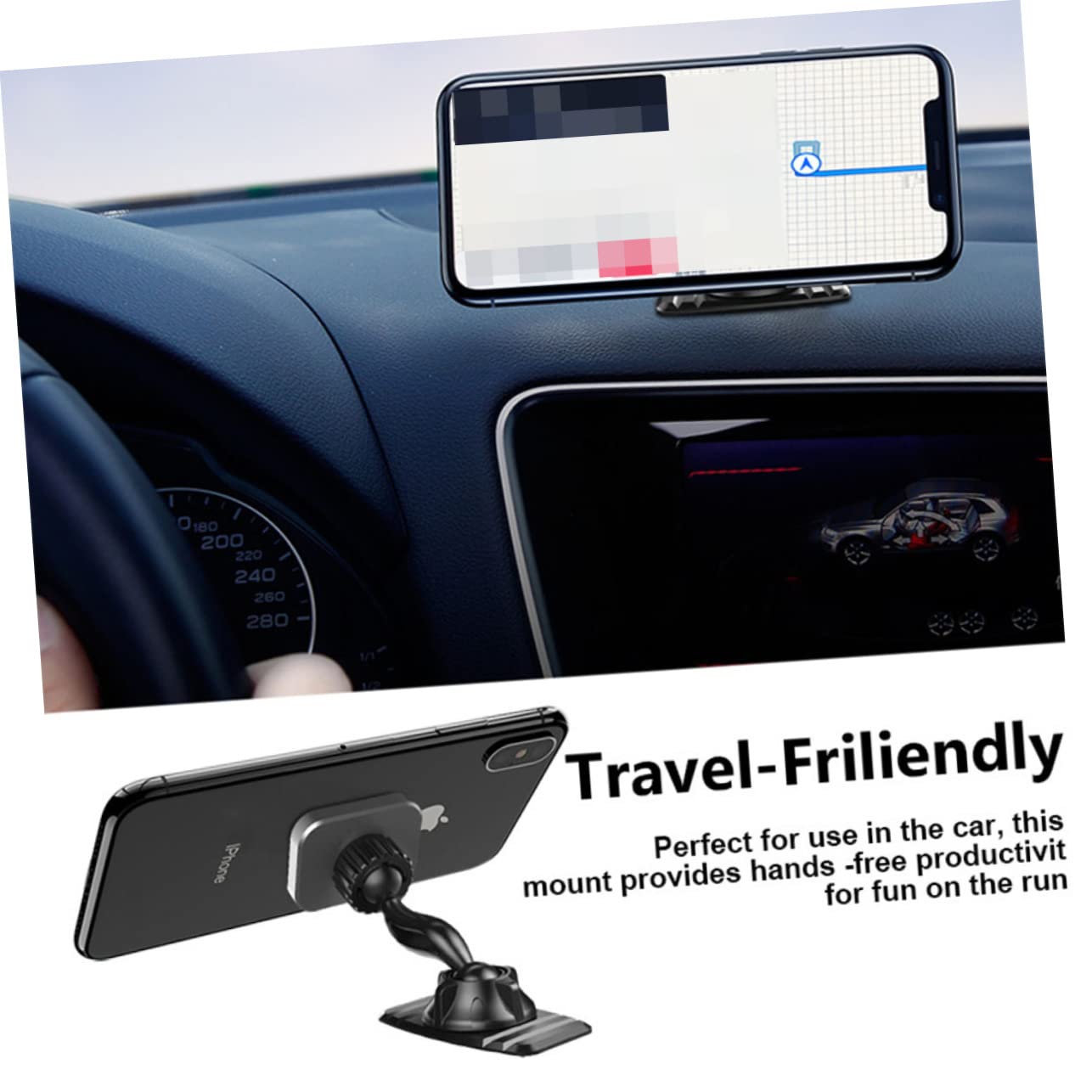 DOITOOL 3 Soportes Magnéticos para Salpicadero De Coche Rotación De 360 ​​Grados para Smartphones.