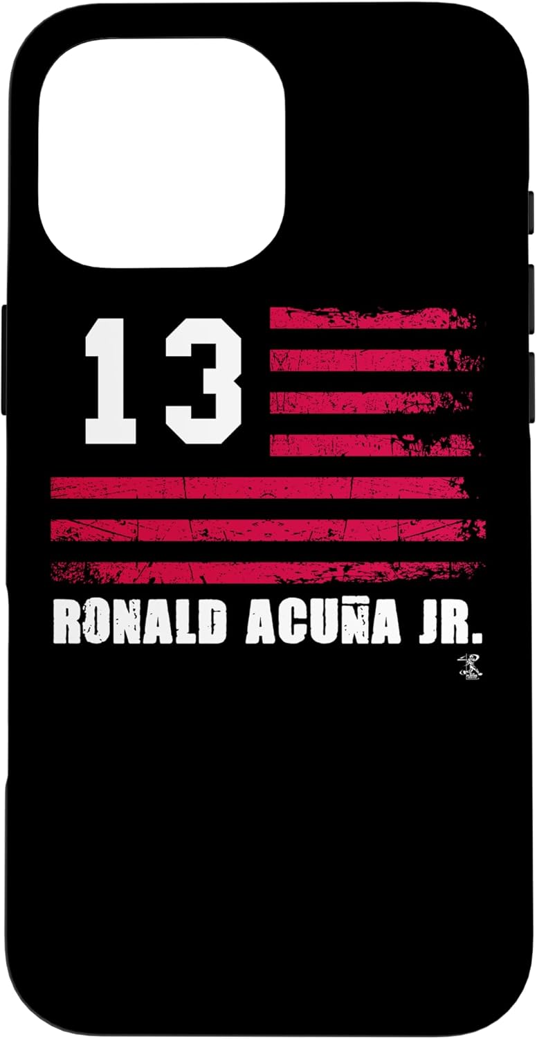 iPhone 14 Pro Max Ronald Acuna Jr Vintage Flag Gameday Case
