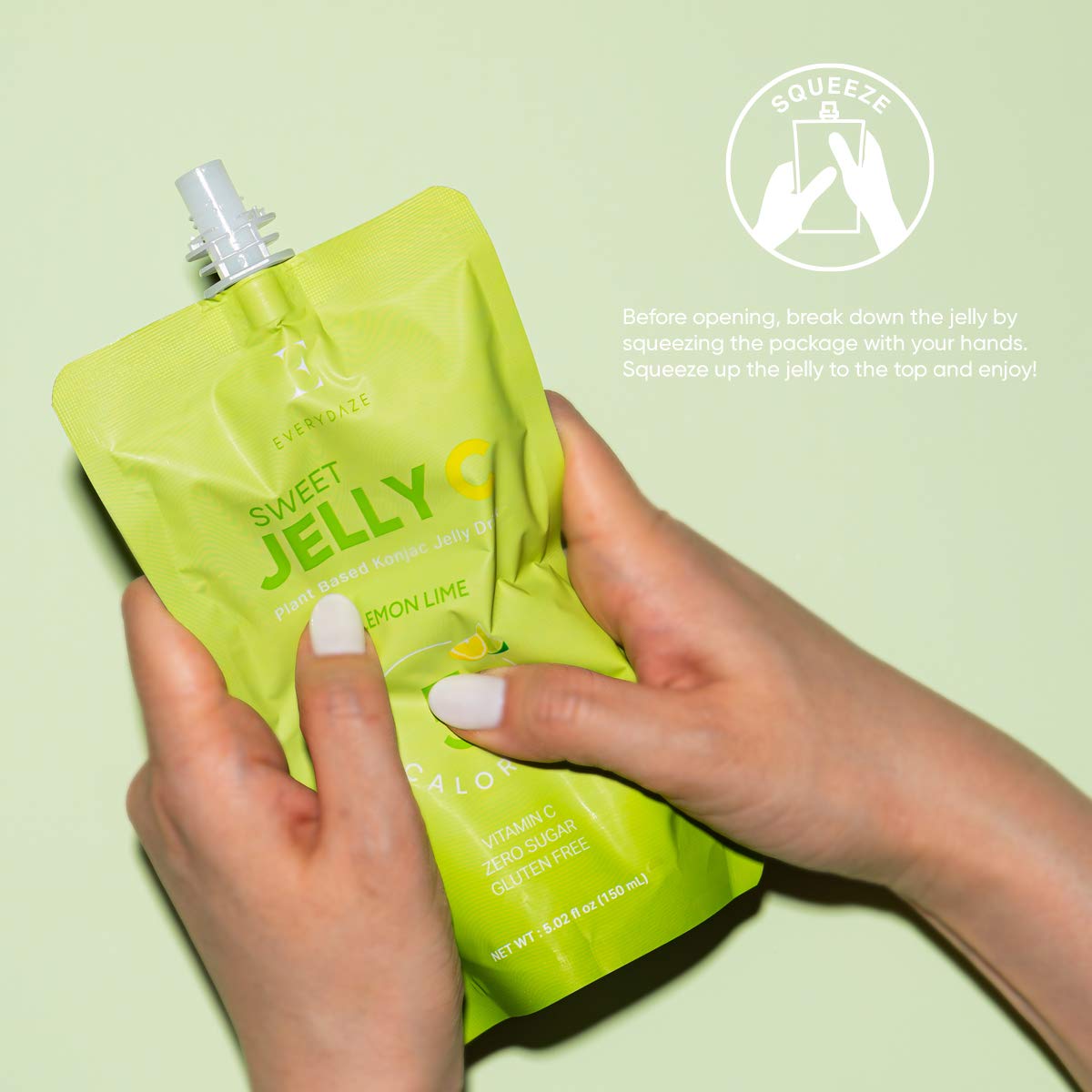 EVERYDAZE Sweet Jelly C Konjac Jelly Vitamin C, Vegan, 5 Calories, 0