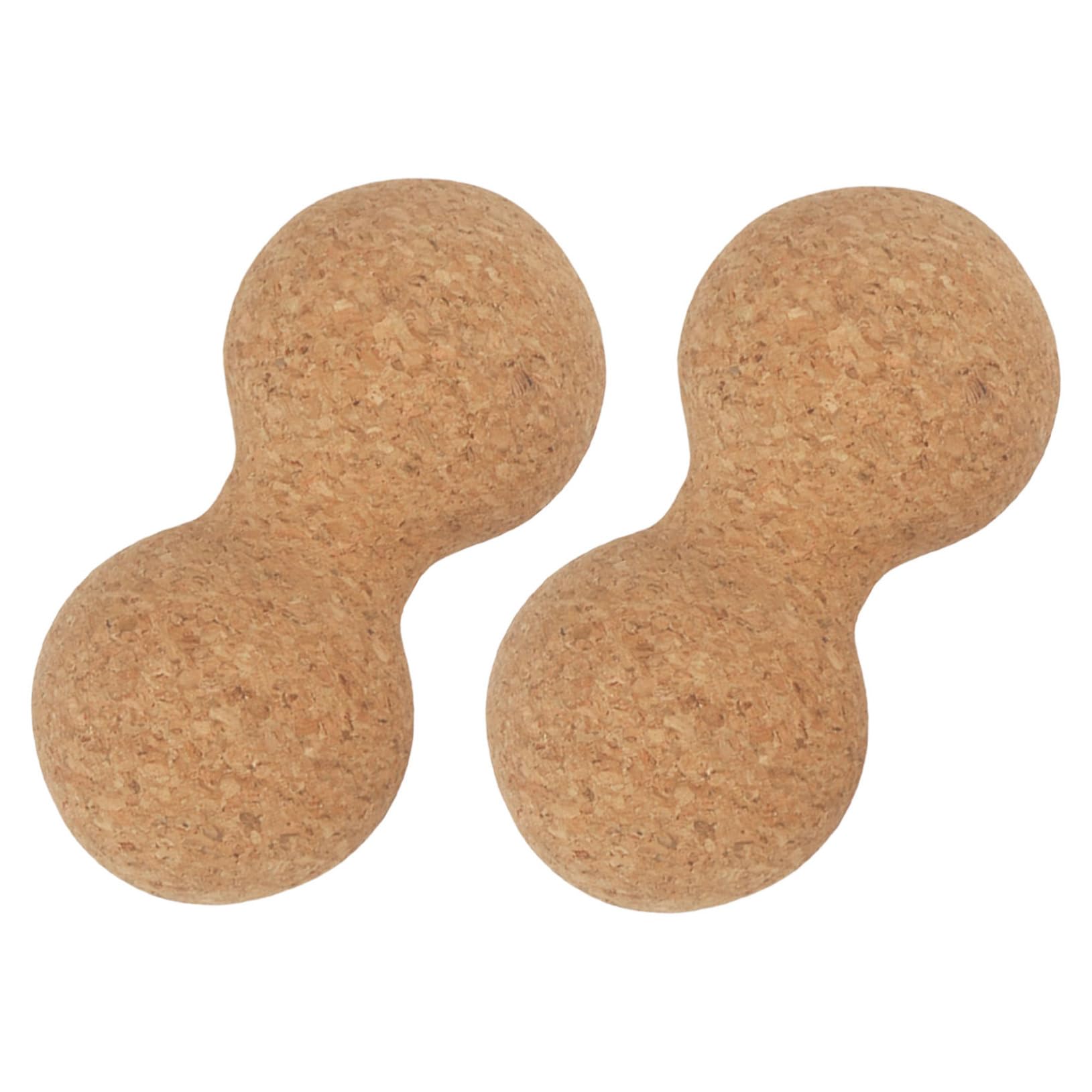 PLAFOPE 2 Piezas Unidades Bola de Masaje de Corcho Sólido Doble Pelota de Lacrosse para de Puntos Gatillo Recuperación Muscular Profunda para Espalda Cuello y Pies Herramienta Portátil