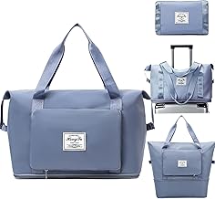 Large Capacity Foldable Travel Duffel Bag – Lightweight, Waterproof Oxford Fabric with Dry & Wet Separation – Expandable Weekender Bag for Gym, Sports, Yoga, and Travel
