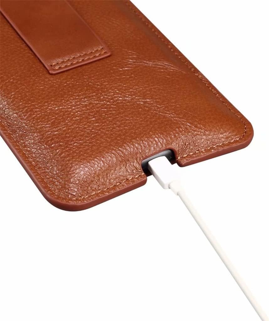 Genuine Leather Case Thin Soft Mobile Phone Waist Belt Clip Bag Men Vertical Waist Belt Clip Case Holster