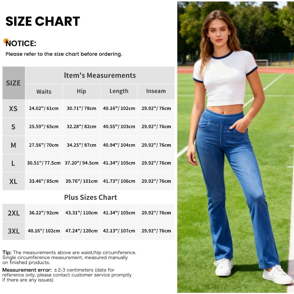 Jeans Mujer Stretch de Tiro Alto Corte Bootcut Lavado Denim Pantalones Casual Efecto Moldeador con Bolsillos Ajuste Recto y Cómodo skinny/B/XS