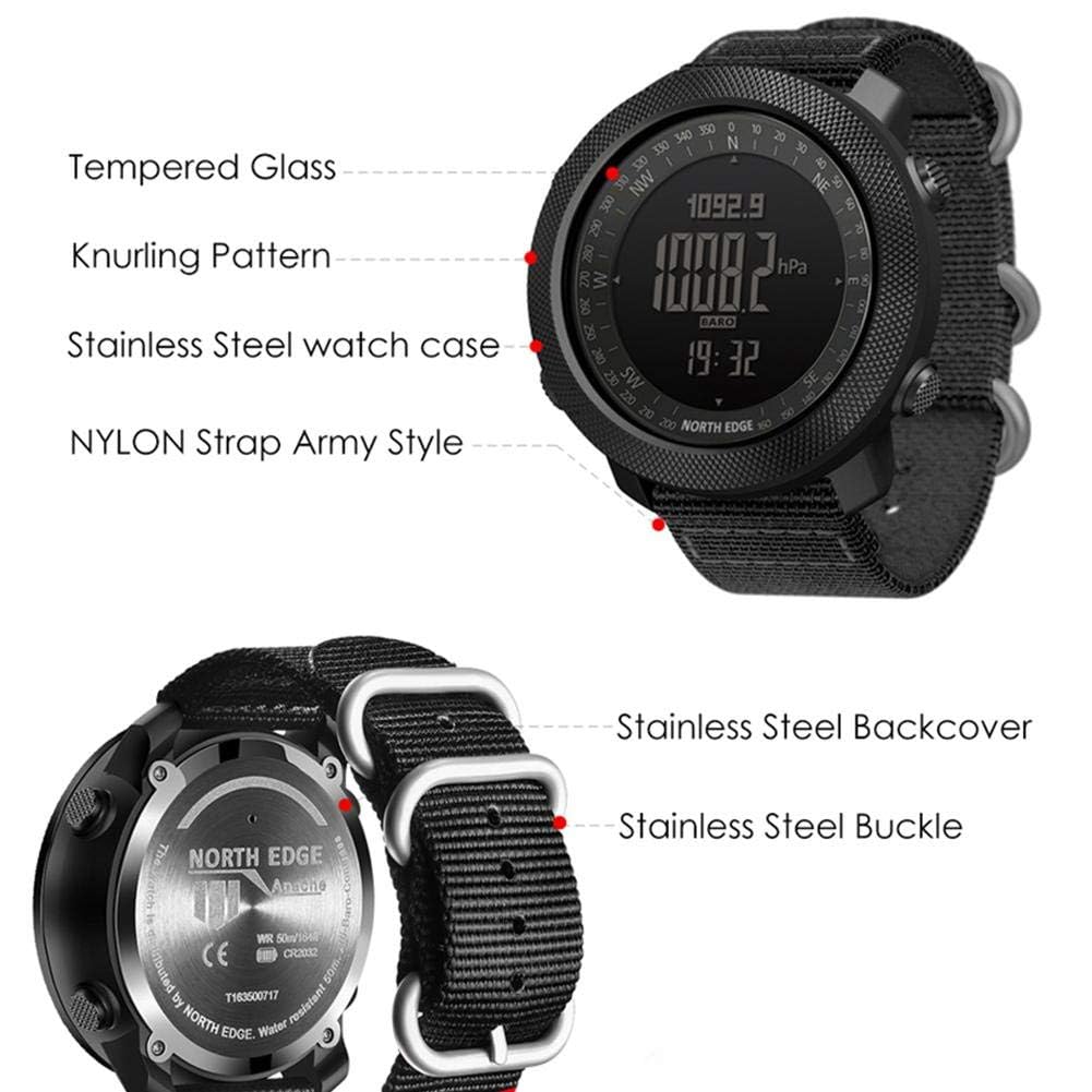 50 m Impermeabile Uomo Nuovo Sport Orologio Digitale Multifunzione Smart Watch Sport All'aria Aperta Corsa Nuoto Esercito Altimetro Barometro Bussola