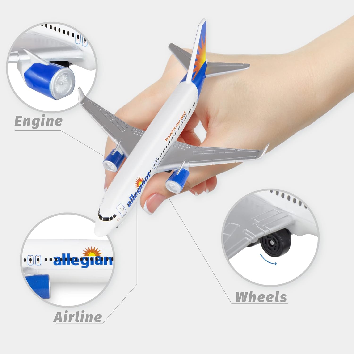 Model Planes Allegiant Airplane Model Airplane Plane Aircraft Model for Collection & Gifts