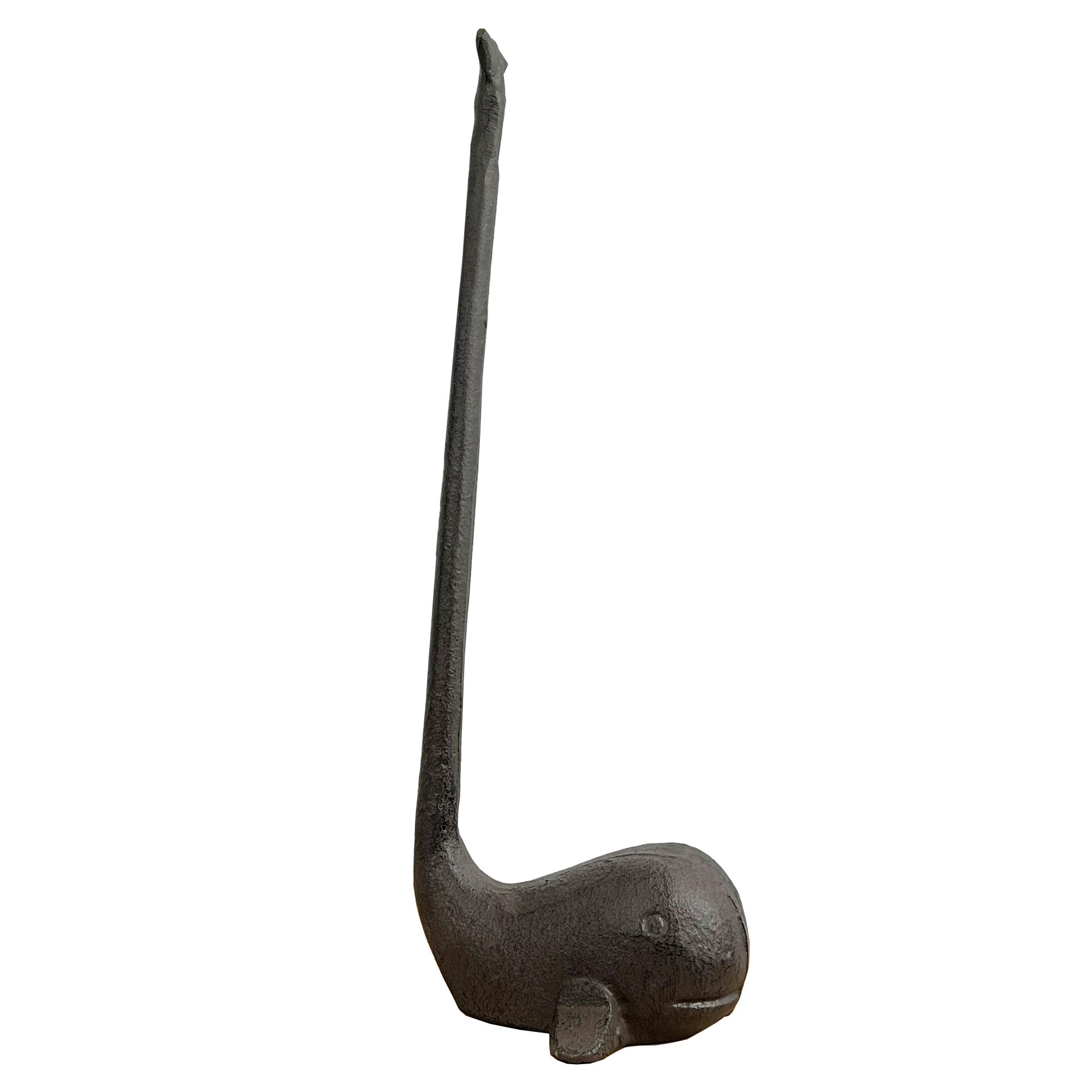 31.5cm Tall Cast Iron Whale Themed Paper Kitchen Towel Roll Dispenser Storage Holder