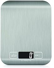 HomeFashion Digital Kitchen Scales 5kg 1g 11lb Stainless Steel Platform, LED Display, Precision Food Scales for Kitchen, Cooking, Baking, Home and Office