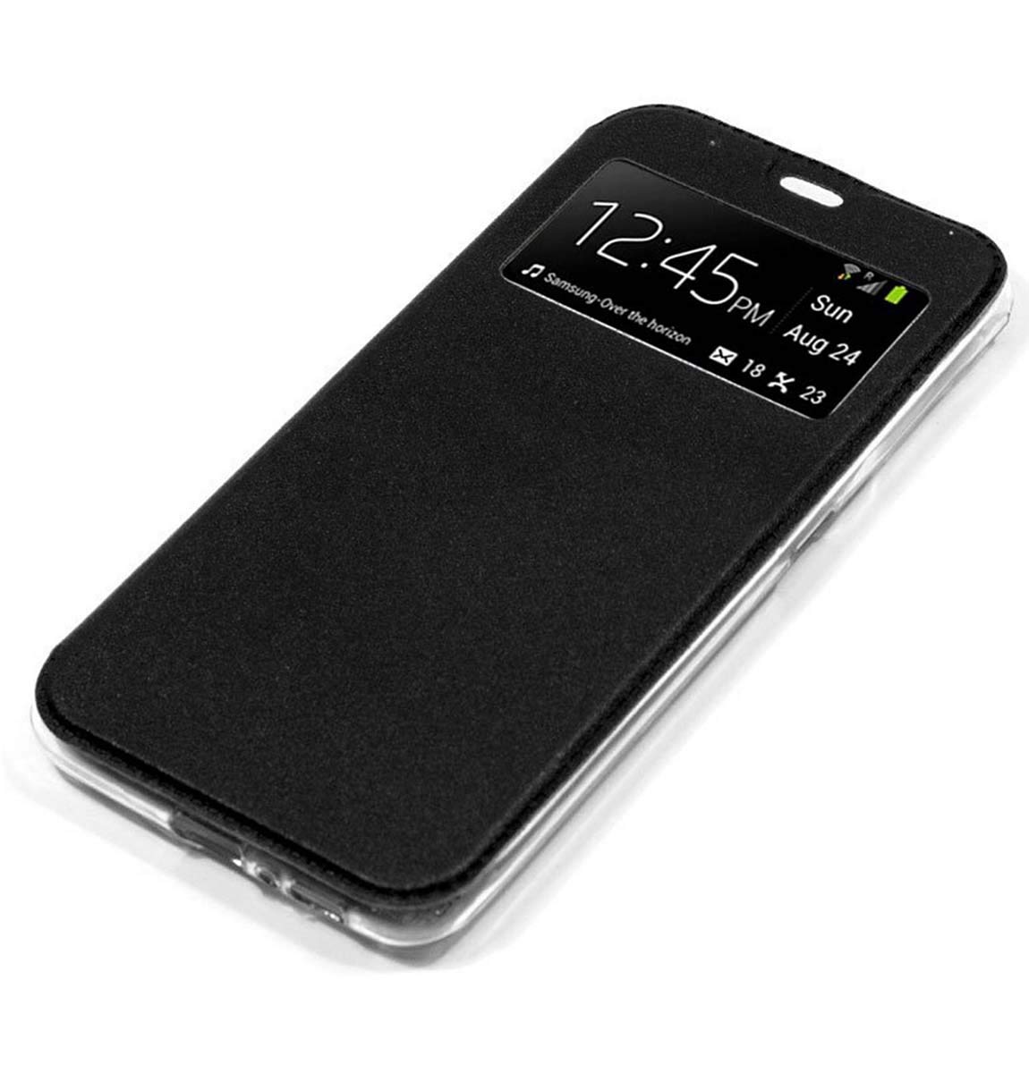 Cover Libro Con Finestra E Supporto Per Vivo Y72 5G - Custodia Flip In Pelle Con Chiusura Magnetica, Gel Interno, Nero - 2