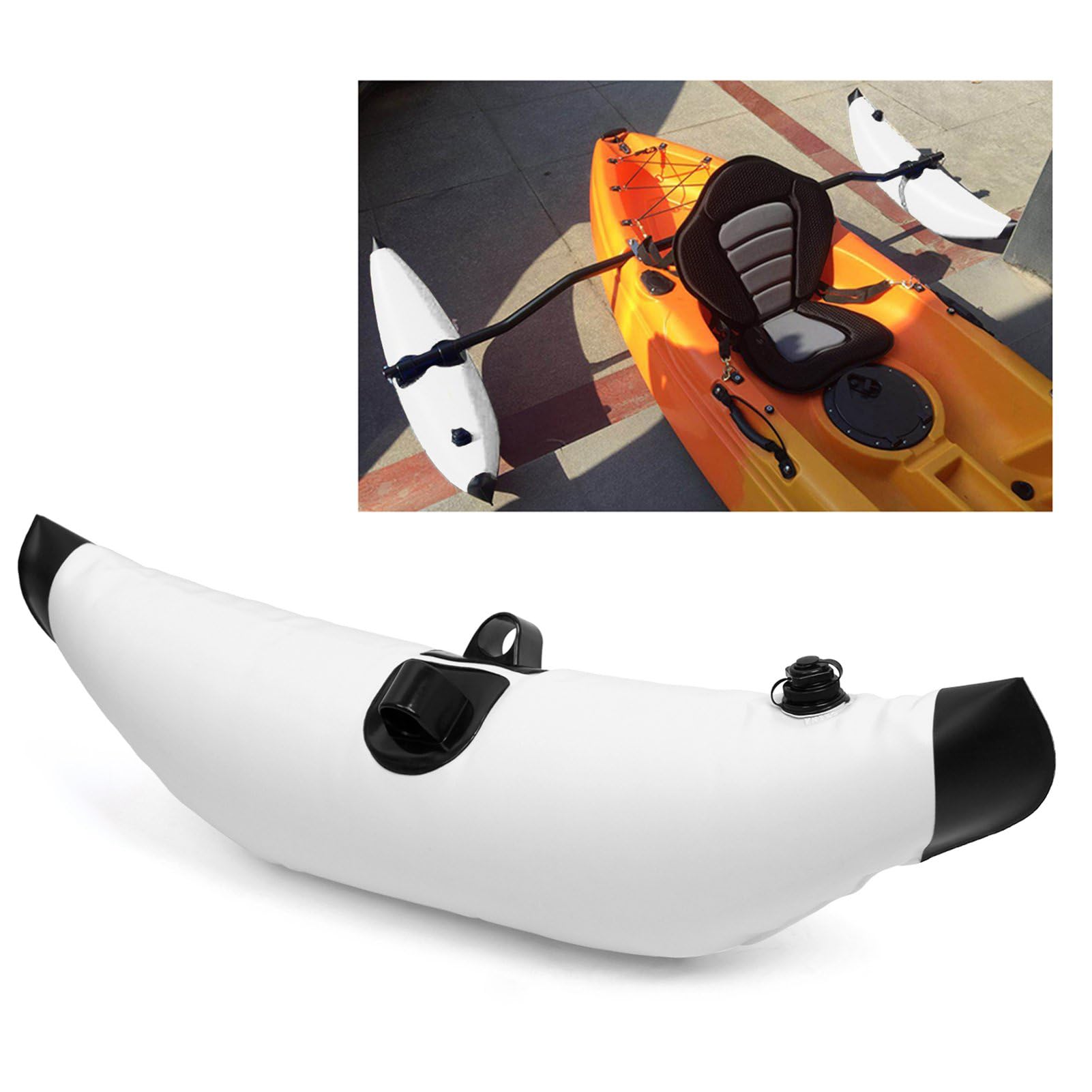 Wakects Nadmuchiwany Stary Stabilizator Kajaku Pvc Kajak Stabilizator Pływaku z Bezpiecznym Blokującym Płomienie