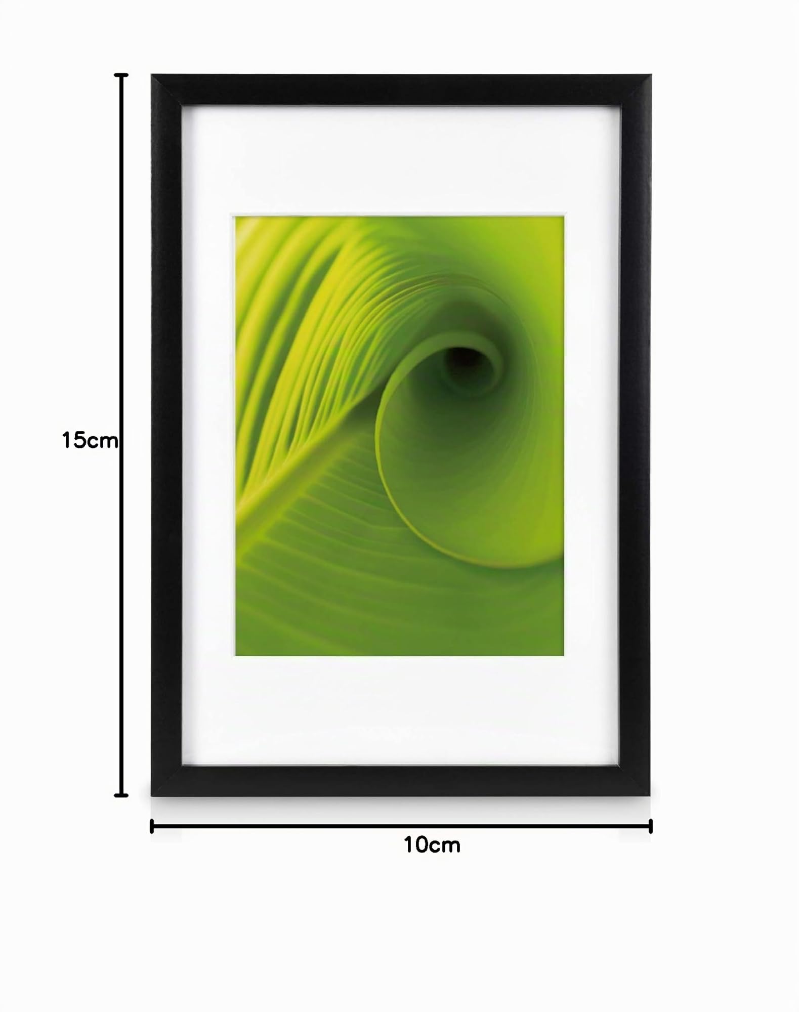 bomoe 24er Bilderrahmen Set Fotorahmen Collage aus Holz mit Passepartout | 10x10x15 8x13x18 4x15x20 2x20x30cm Schwarz & Kunststoff Bilder Rahmen Fotowand Bilderwand Wohnzimmer Fotocollage Nature