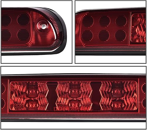 Miniatura 5 de Tercera luz de freno trasera LED lámpara de cola de carga compatible con Ford F250 F350 F450 F550 Super Duty 1999-2015 Lente roja Partes inferiores