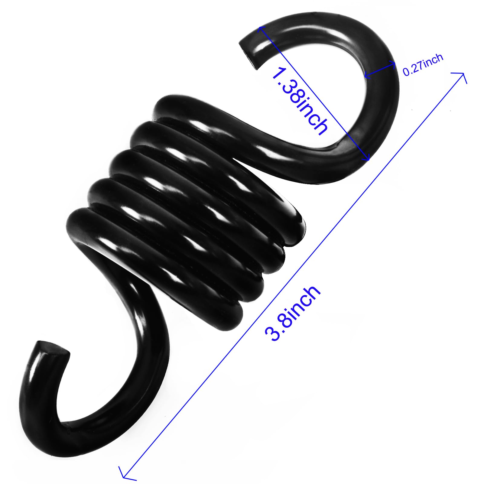 Porch Swing Springs, Black Patio Swing Parts Porch Swing Springs Heavy Duty 2 Pack for Patio Swing Hanger, Hammock, Boxing Bag, Egg Chair