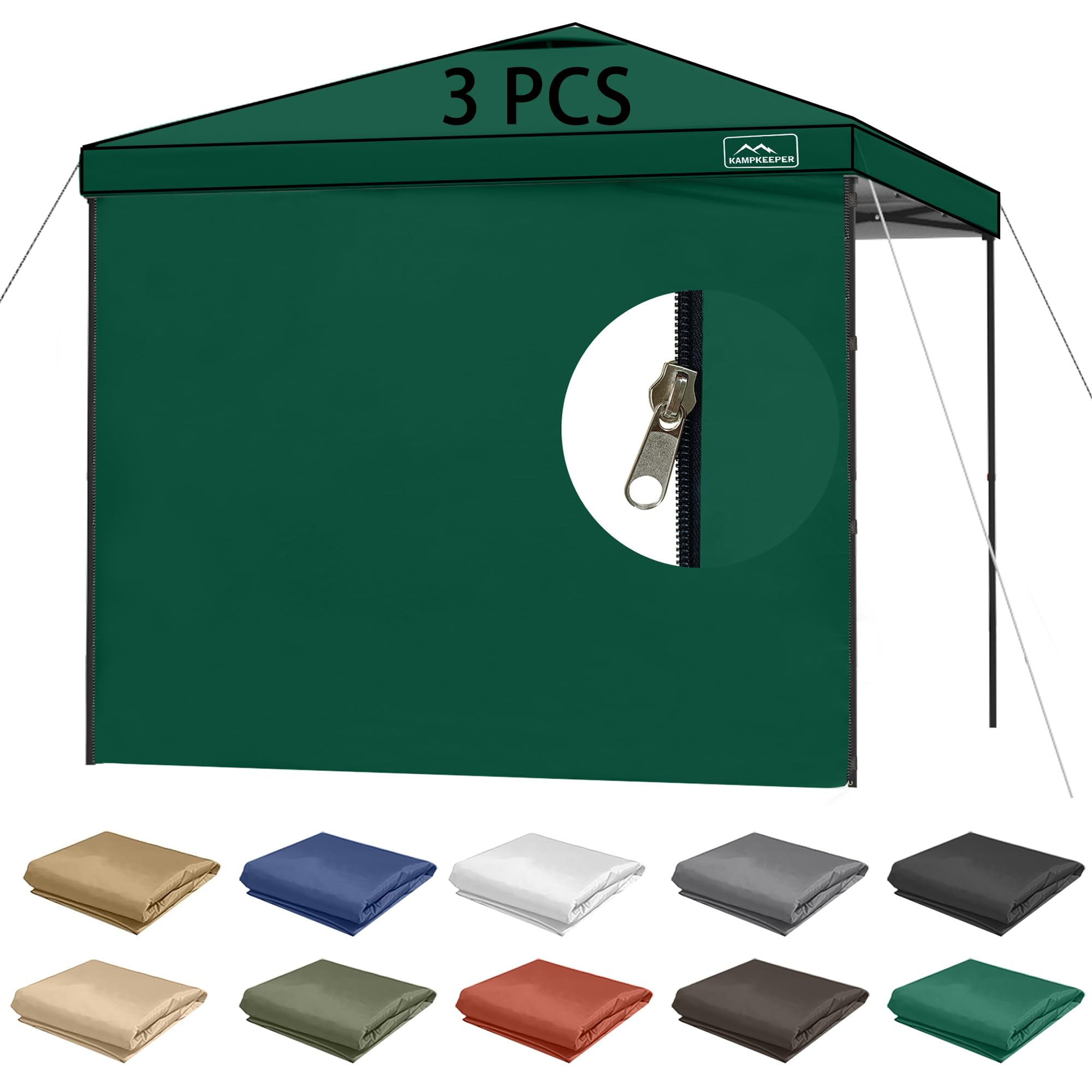 Photo 1 of 10X10 Canopy Tent Sidewalls with Zipper for Canopy Frame, 3Pcs Sunwalls