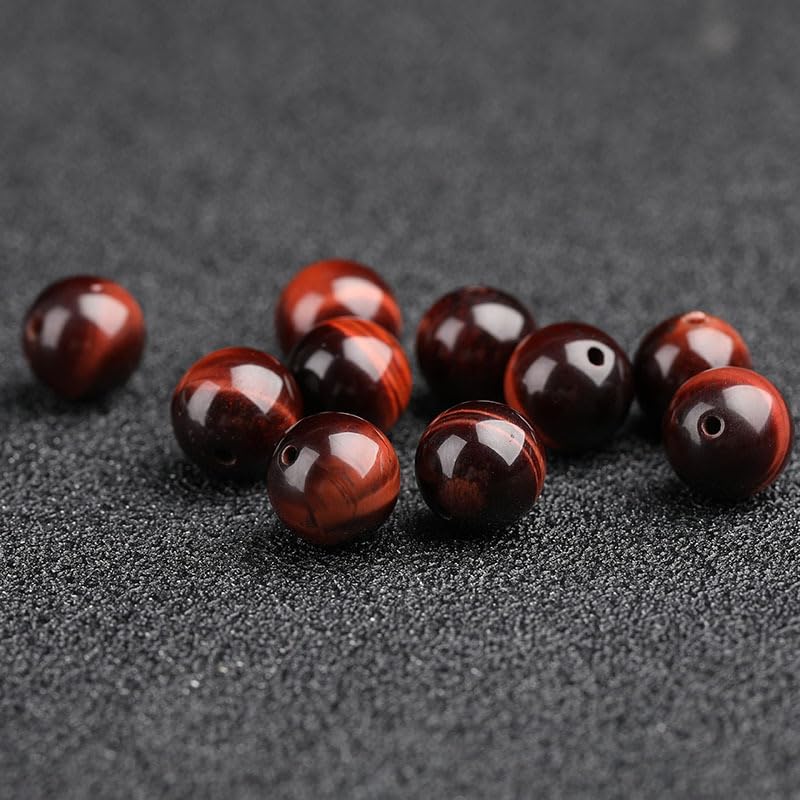 10 szt. 6-12 mm naturalne koraliki z kamienia tygrysie oko, okrągłe kryształowe, półszlachetny kamień, luźne koraliki do produkcji biżuterii, bransoletka, naszyjnik, rękodzieło DIY