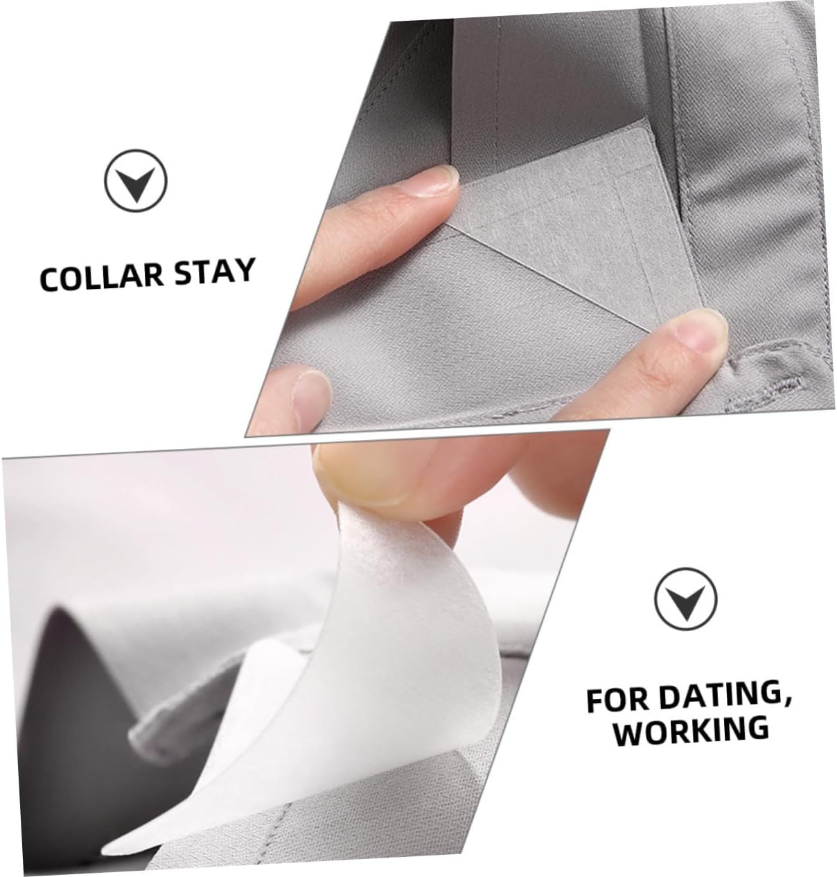 LIFKOME 180pcs Collar Stays for Men Dress Shirts Durable Adhesive Collar Support to Prevent Curling and Ensure Polished Look Easy Application for Formal Wear