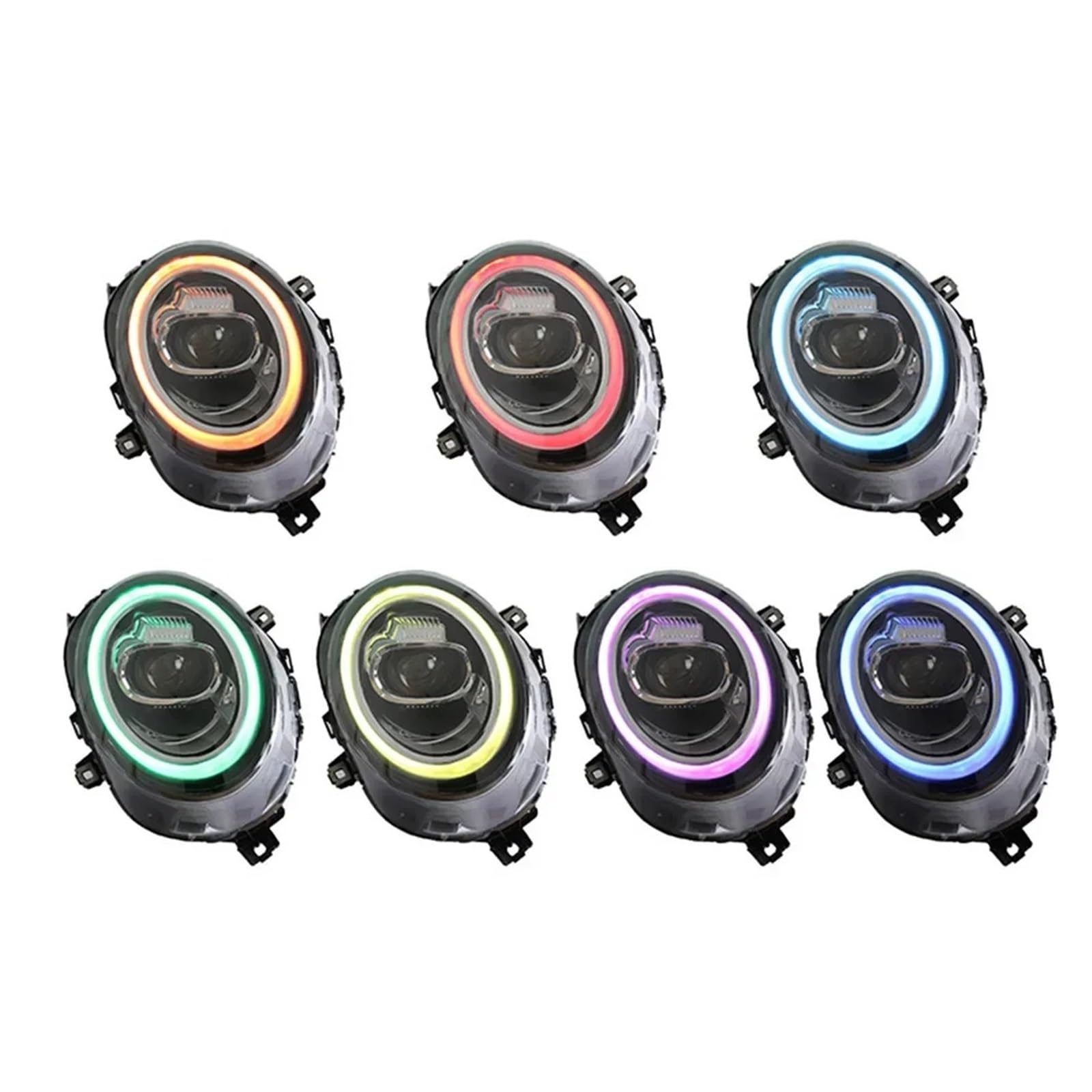 Faro Proiettore Anteriore 1 Coppia Per F55 F56 F54 F57 2014-2022 Gruppo Ottico Anteriore LED Auto Lente Per Proiettore DRL(RHD RGB,Xenon)