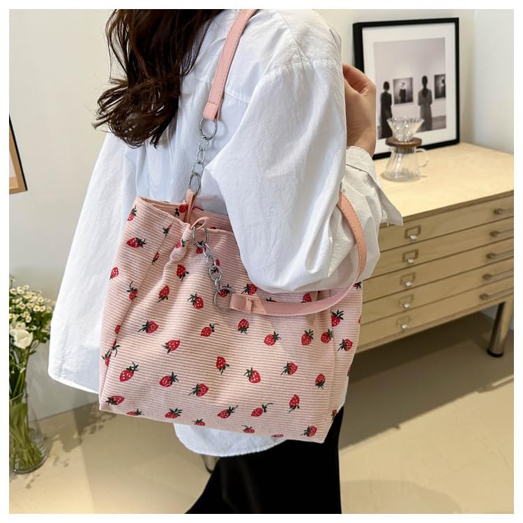 Bolso Tote de Pana con Cierre para Mujer miniatura 3