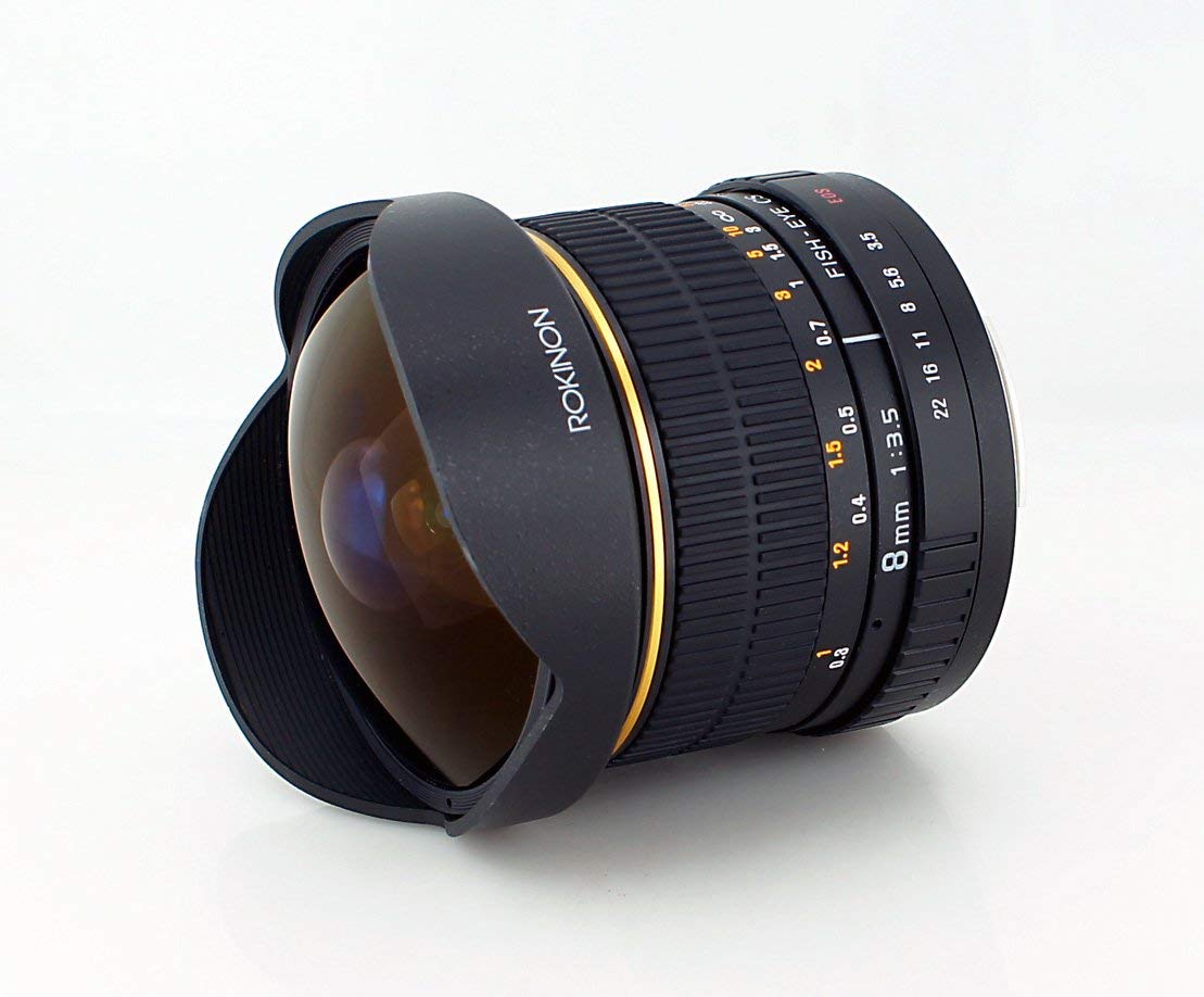 レンズ(単焦点) Rokinon 8mm T/3.8 Fisheye Cine Lens with Removable Hood for Nikon F Amazon.com : Rokinon HD8M-C 8mm f/3.5 HD Fisheye Lens with