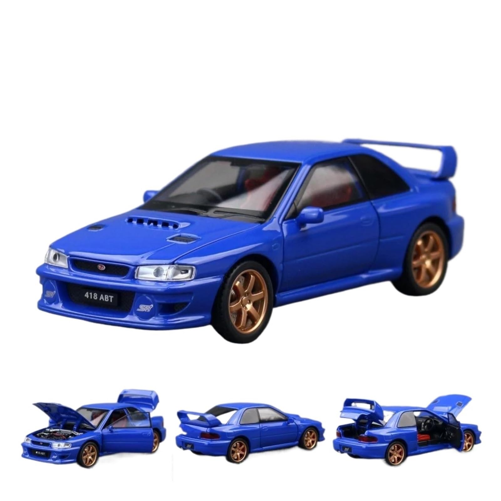 Veicoli a Motore in Scala 1/32 for Subaru Impreza WRX STI Modello di Auto Pressofuso in Lega di Metallo in Miniatura Collezione di Veicoli Modello di Auto Replica(Blue)